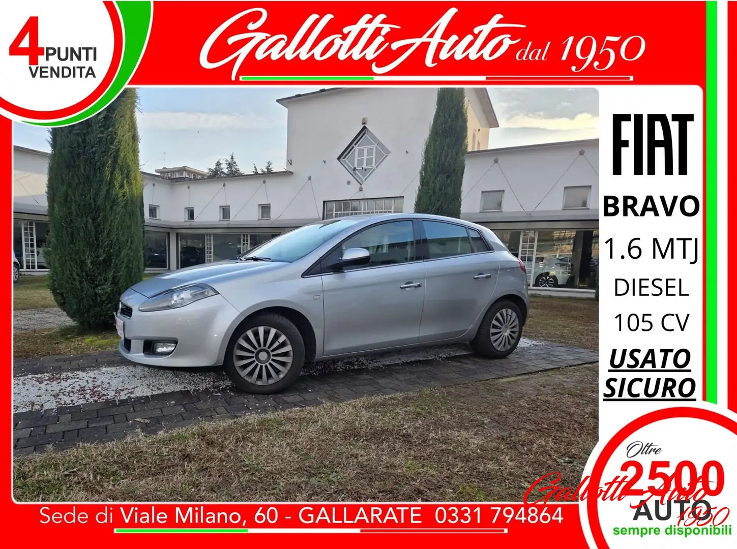 Fiat Bravo 1.6 MJT 105 CV Argento - 1