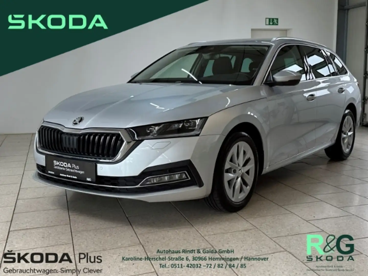 Skoda Octavia Combi Style 2.0 TDI DSG Matrix HUD SHZ Silber - 1