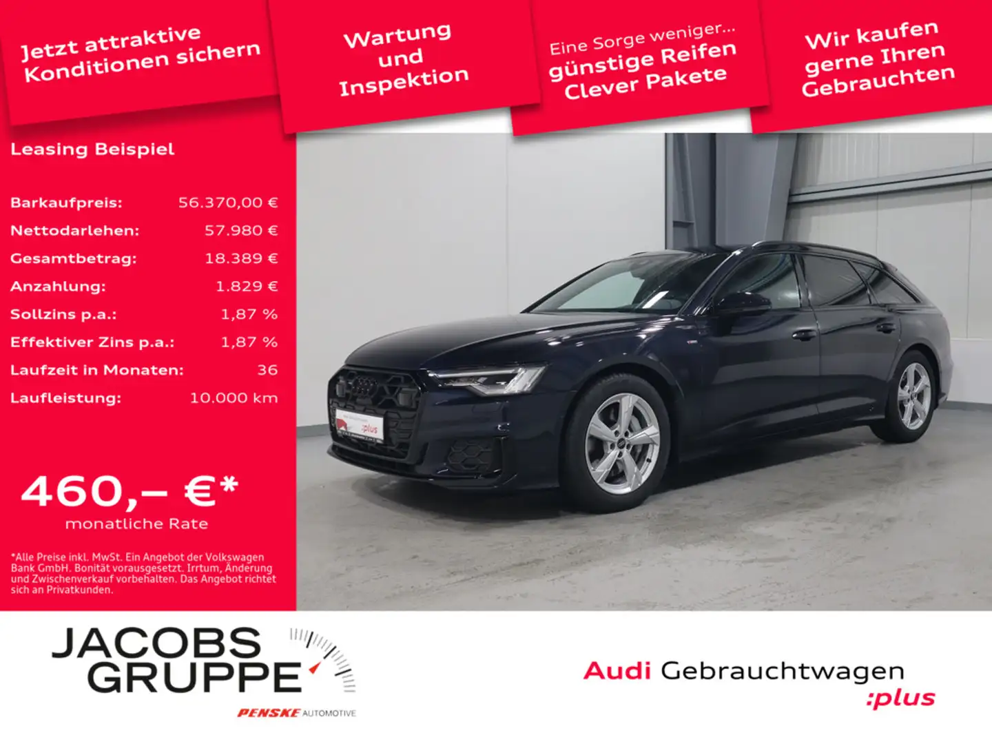 Audi A6 Avant 50 TDI quattro S line Pano*Matrix*TopView * Blau - 1