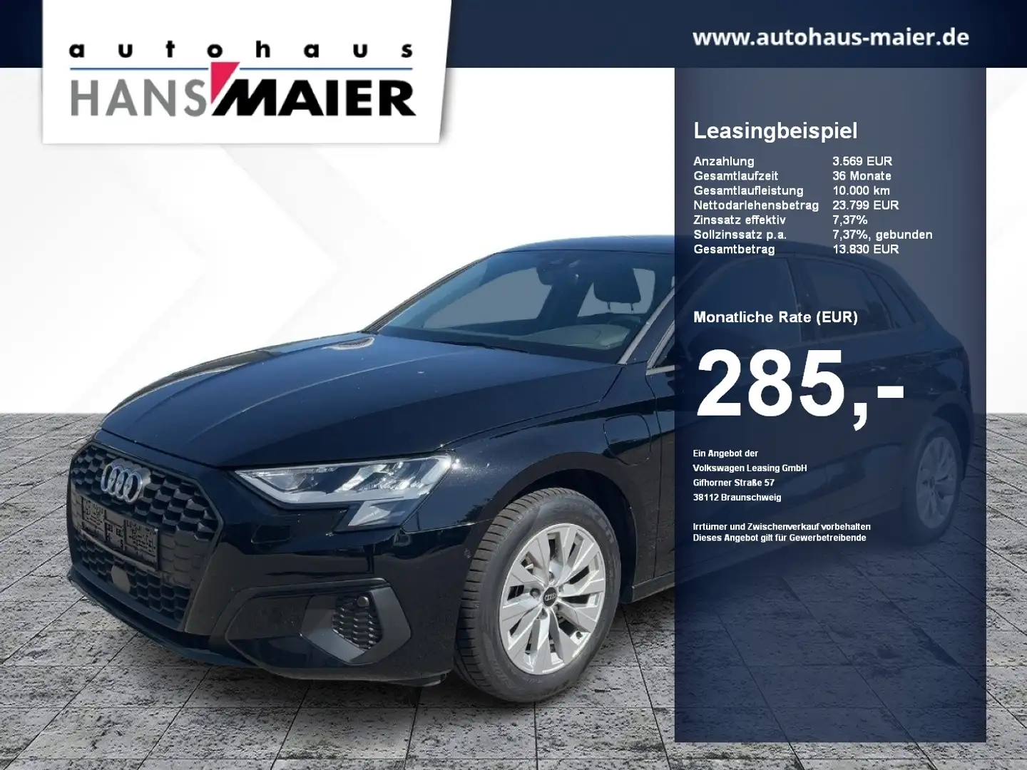 Audi A3 Sportback TFSI e S tronic Navi Kam SH LED LM Schwarz - 1