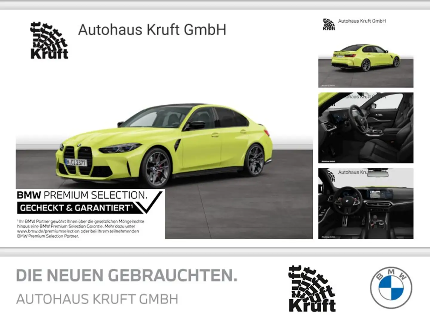 BMW M3 Competition LASERLICHT+KAMERA+E SITZE+CARBON Amarillo - 1