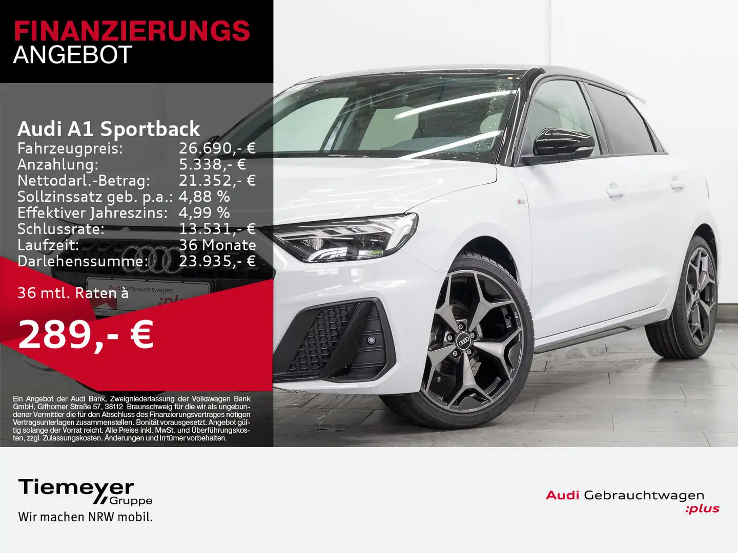 Audi A1 25 TFSI S LINE LM18 LED NAVI Weiß - 1