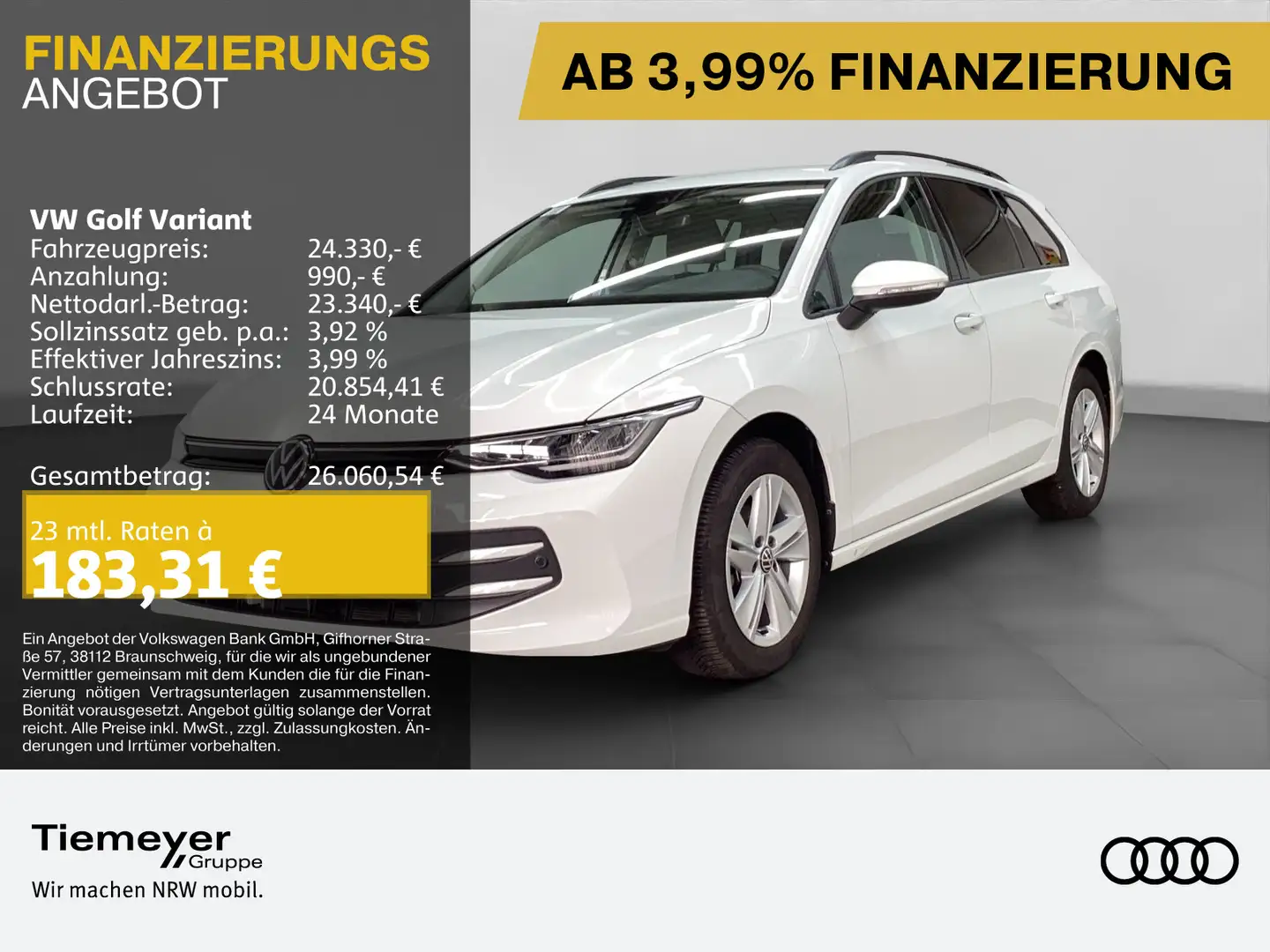 Volkswagen Golf Variant 1.5 TSI 150PS LIFE ST.HEIZ LED PDC Weiß - 1