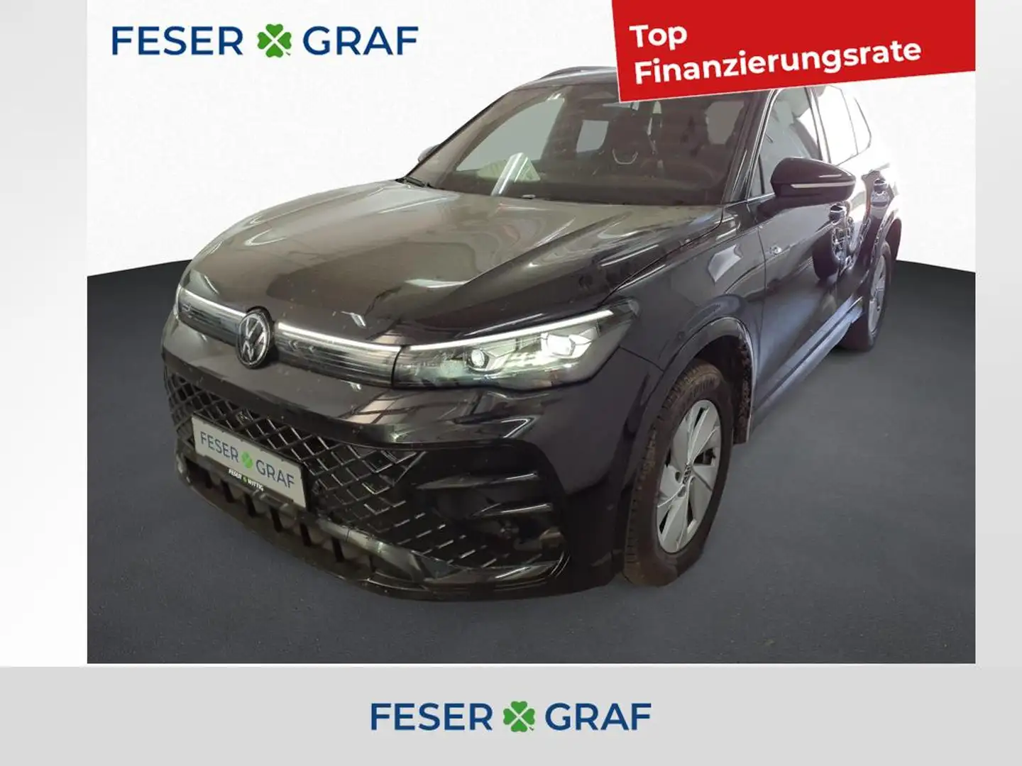 Volkswagen Tiguan 2.0 TDI R-Line DSG 4M/BlackSt/AHK/Matrix/ACC/Pano Schwarz - 1