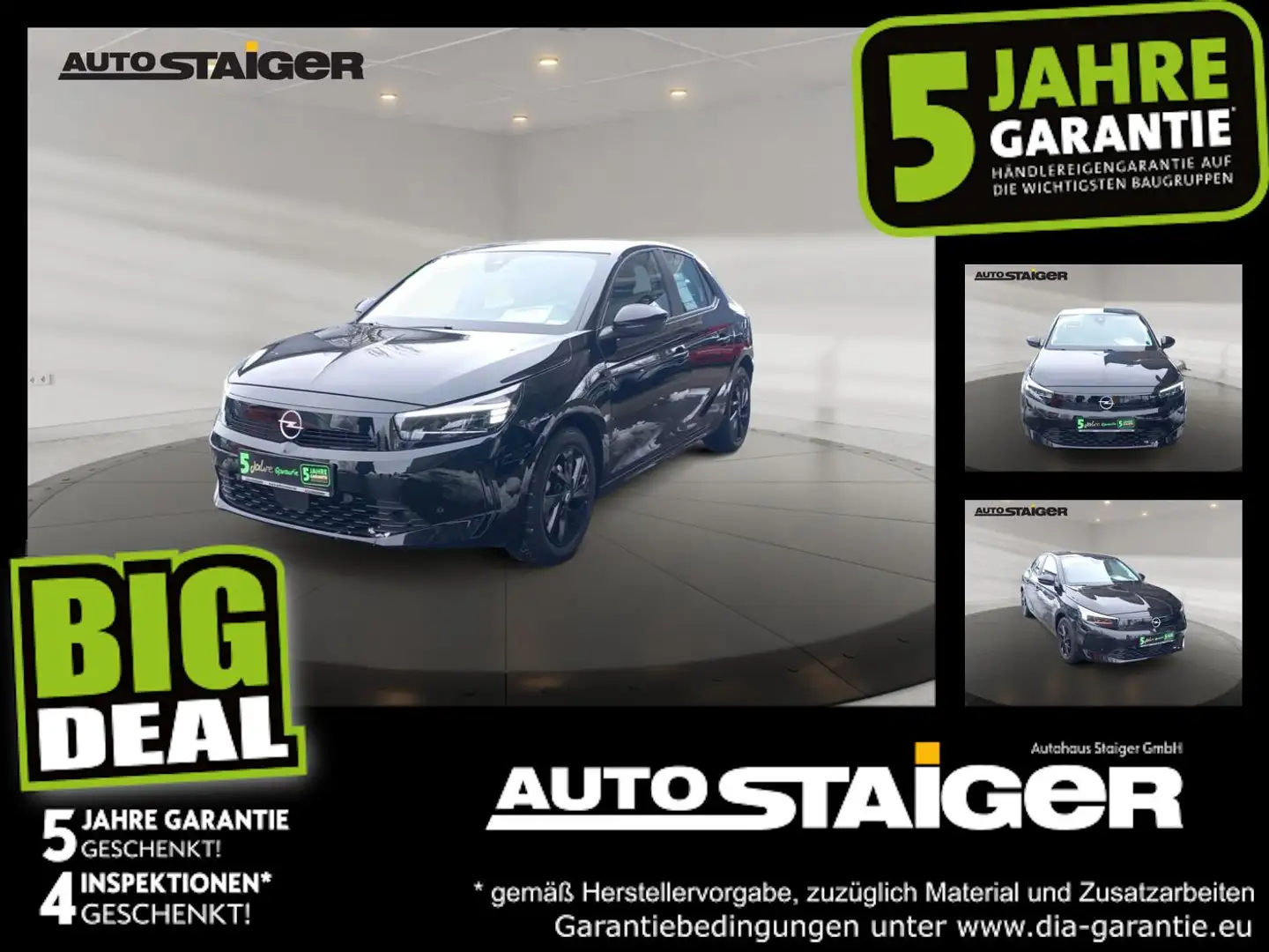 Opel Corsa F 1.2 Edition Klima, PDC, SHZ, LED, Alu, Schwarz - 1