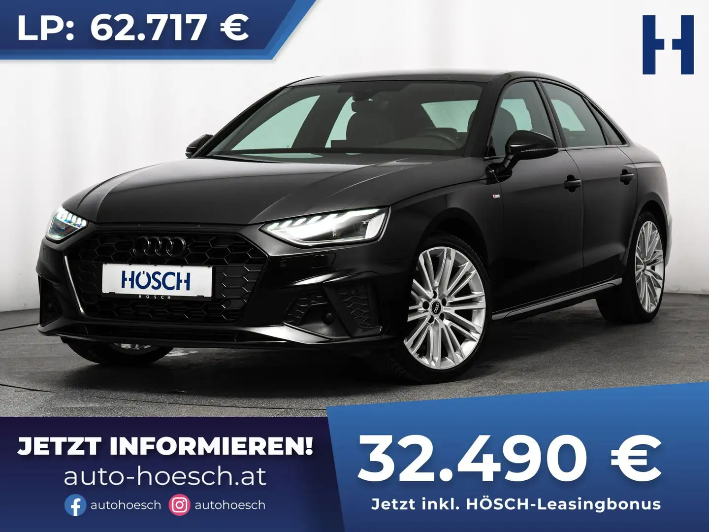 Audi A4 35 TFSI 2x S-LINE 19er BLACK NAPPA MEGAPREIS Schwarz - 1
