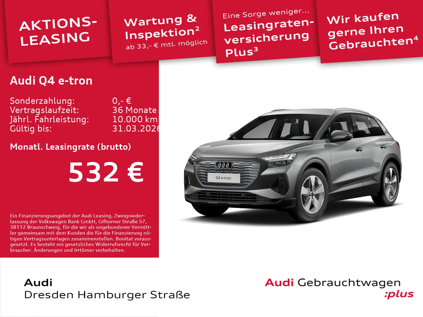 Audi Q4 e-tron 45 quattro 210 kW Grau - 1