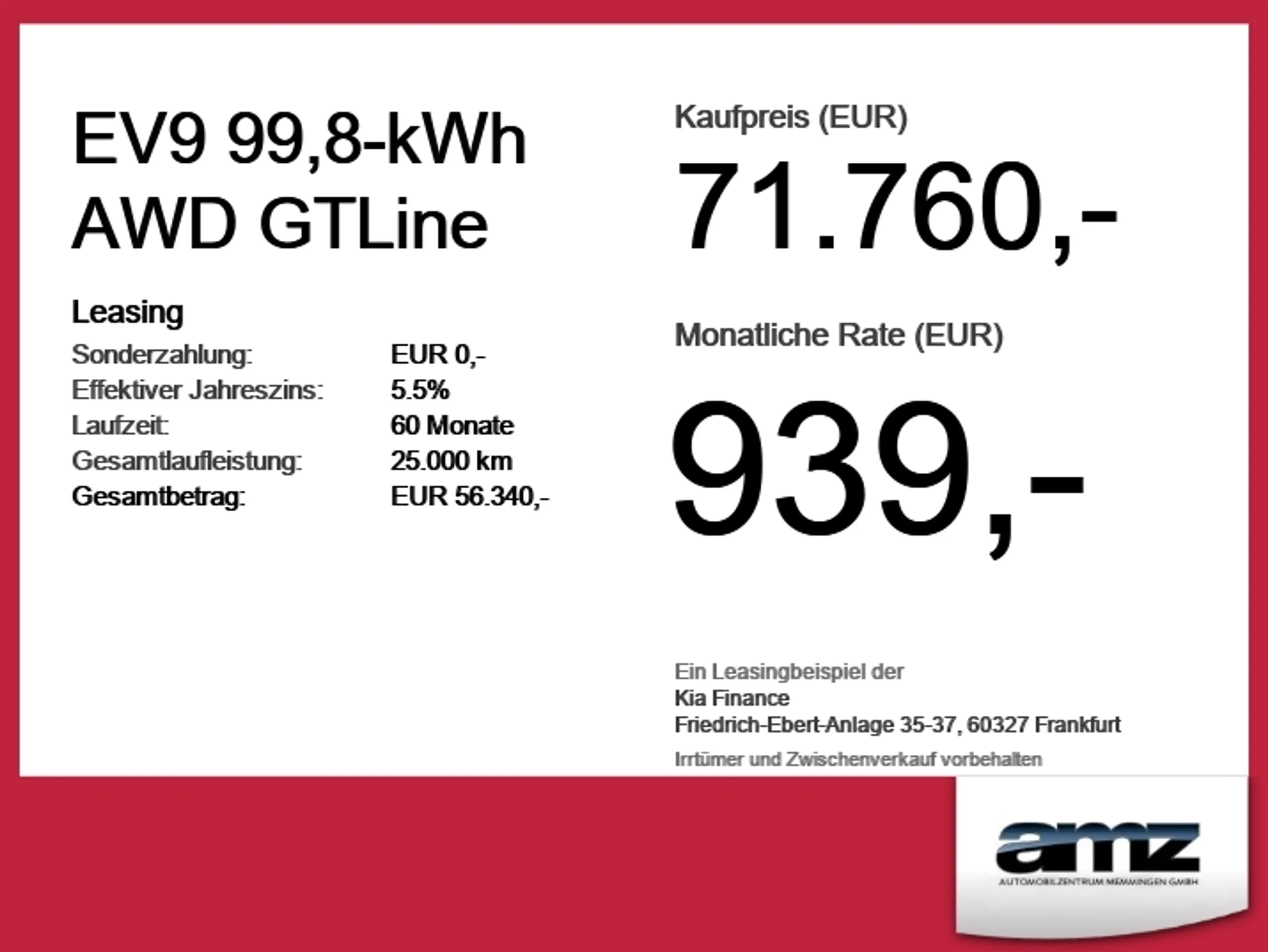 Kia EV9 99,8-kWh AWD GTLine Gewerbe*AHKSchwenkbar — photo 6