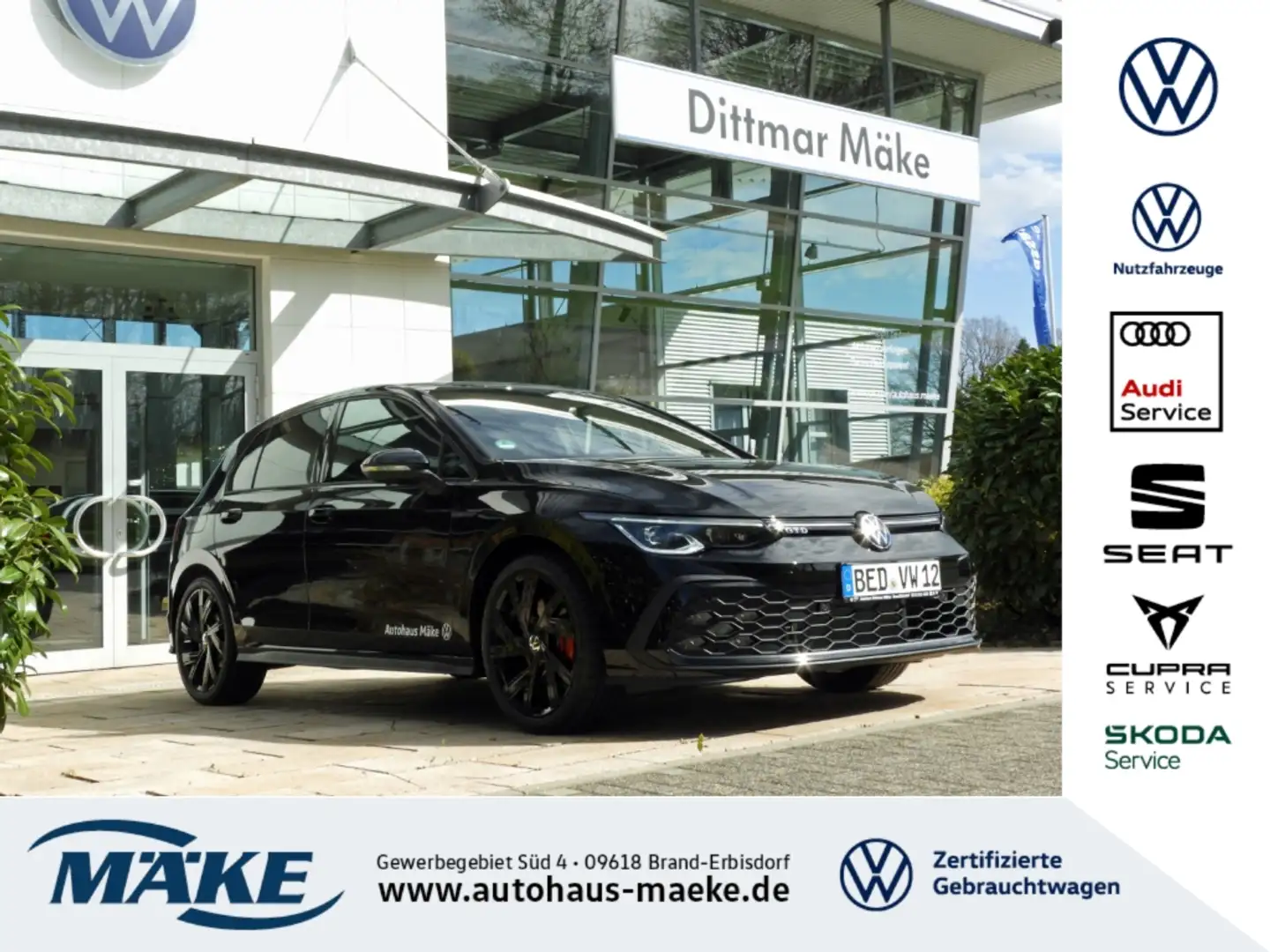 Volkswagen Golf GTD 2.0 TDI DSG AHZV RFK BLACK STYLE HK Чорний - 1