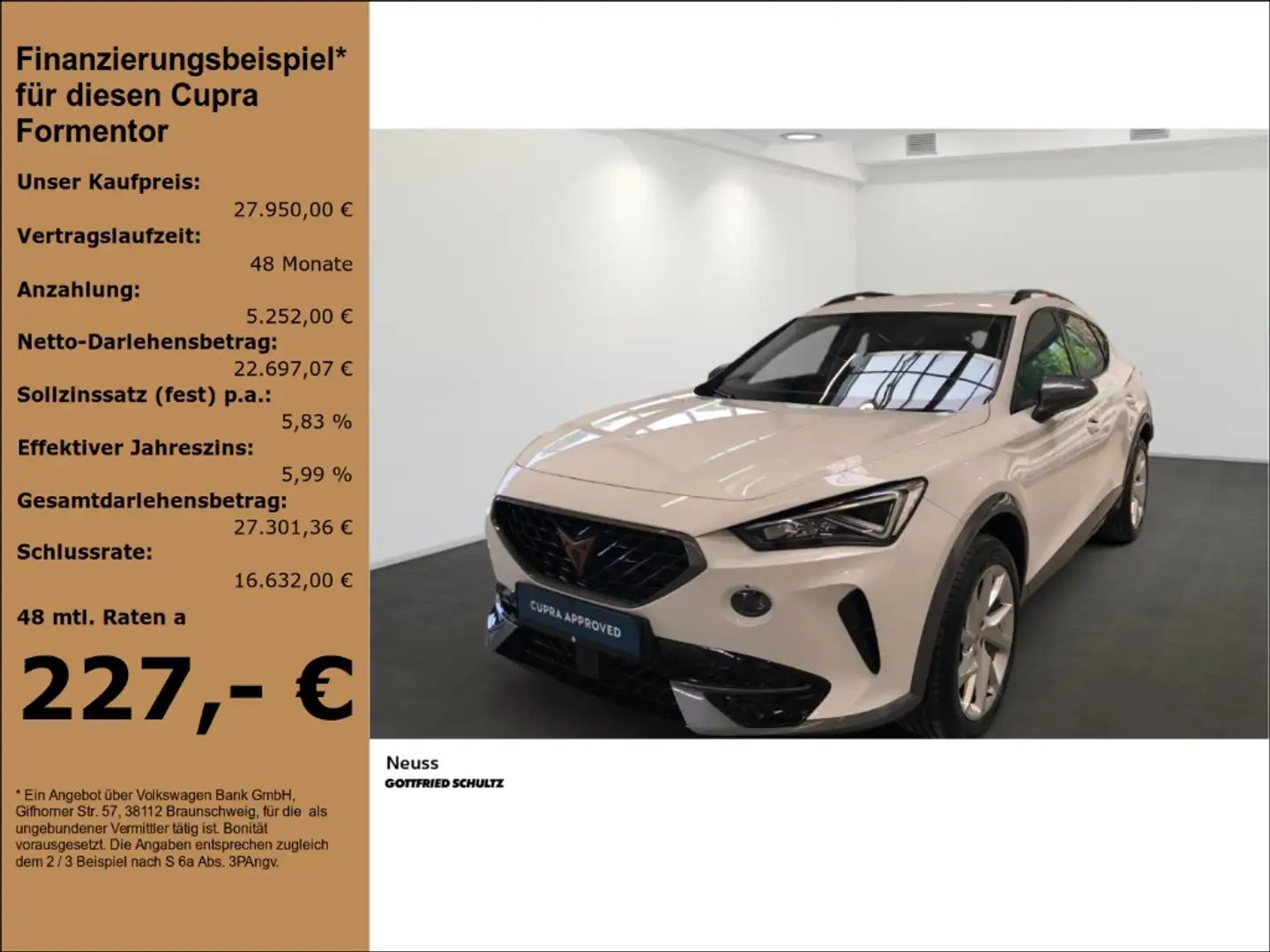 CUPRA Formentor TSI DSG APP ACC LED EINPARKHILFE SITZHEIZUNG Weiß - 1