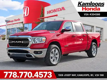 Red 2022 RAM 1500 Pickup Truck Four-Wheel Drive Automatic