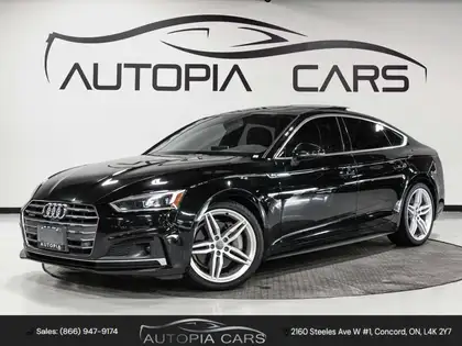 Black 2018 Audi A5 Sportback Sedan Automatic