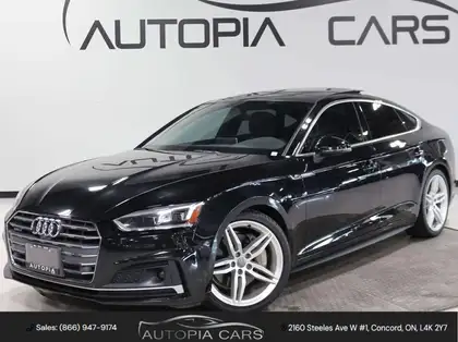 Black 2018 Audi A5 Sportback Sedan Automatic