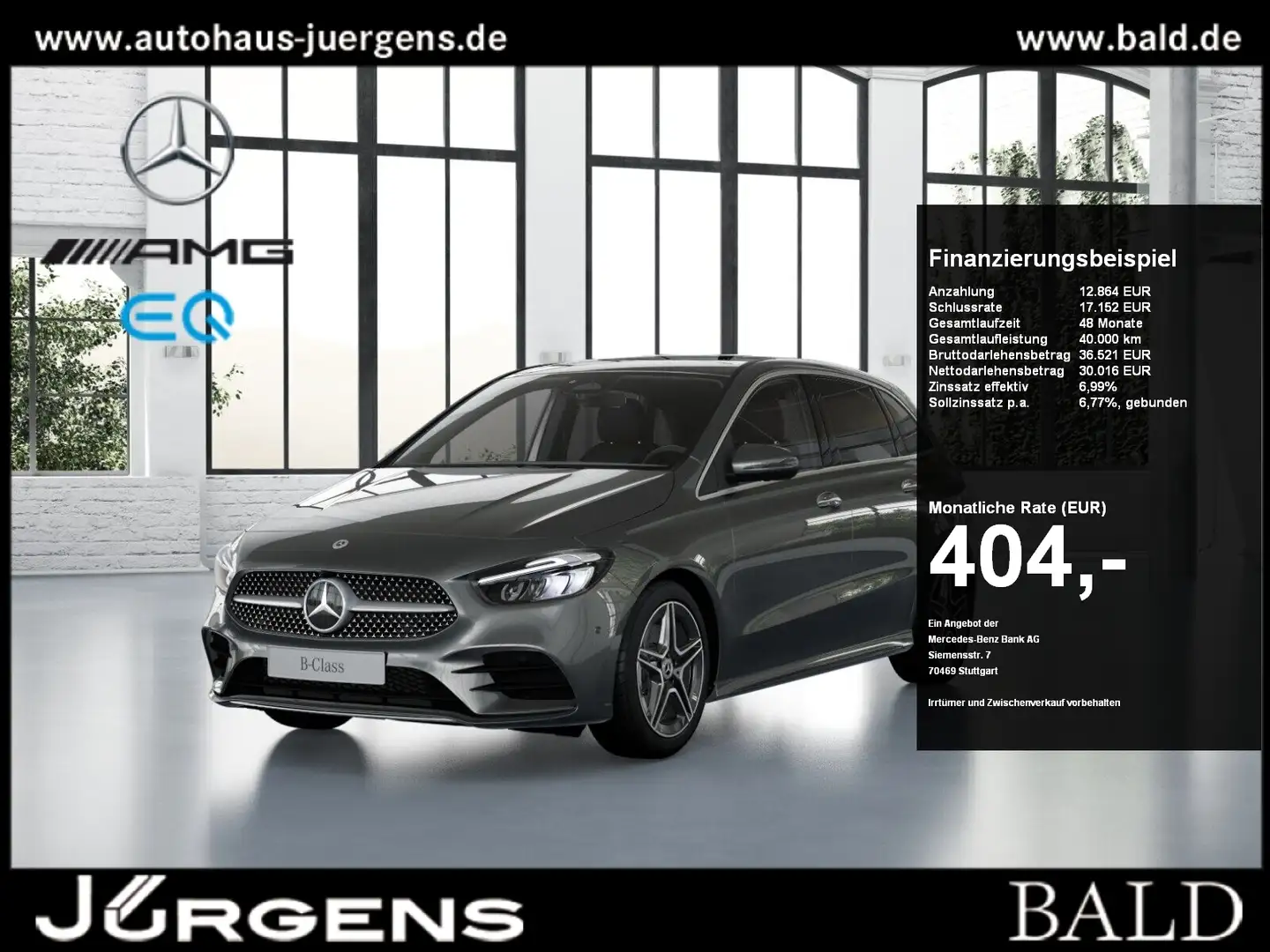 Mercedes-Benz B 250 e AMG-Sport/LED/Cam/Pano/AHK/EASY-P/Ambi Grau - 1