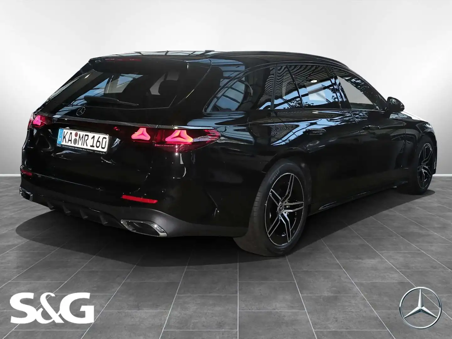 Mercedes-Benz E 220 d T AMG Night+MBUX+DIG-LED+AHK+360°+Pano Schwarz - 2