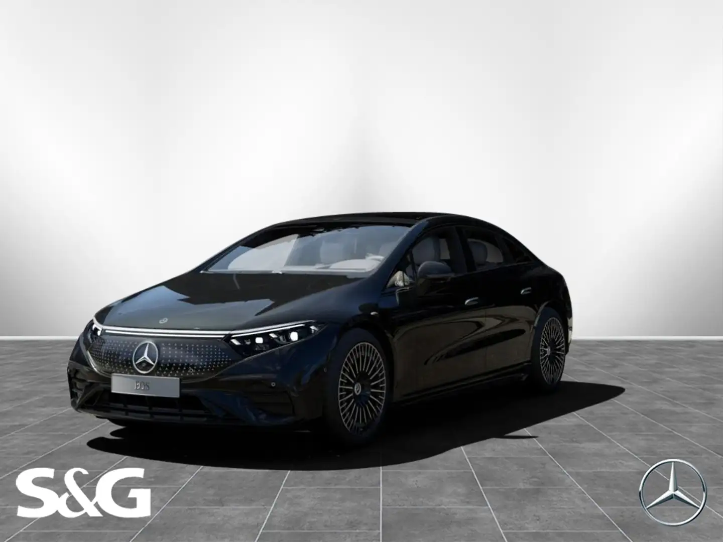 Mercedes-Benz EQS + AMG Night+MBUX+360°+Pano+21 Schwarz - 1