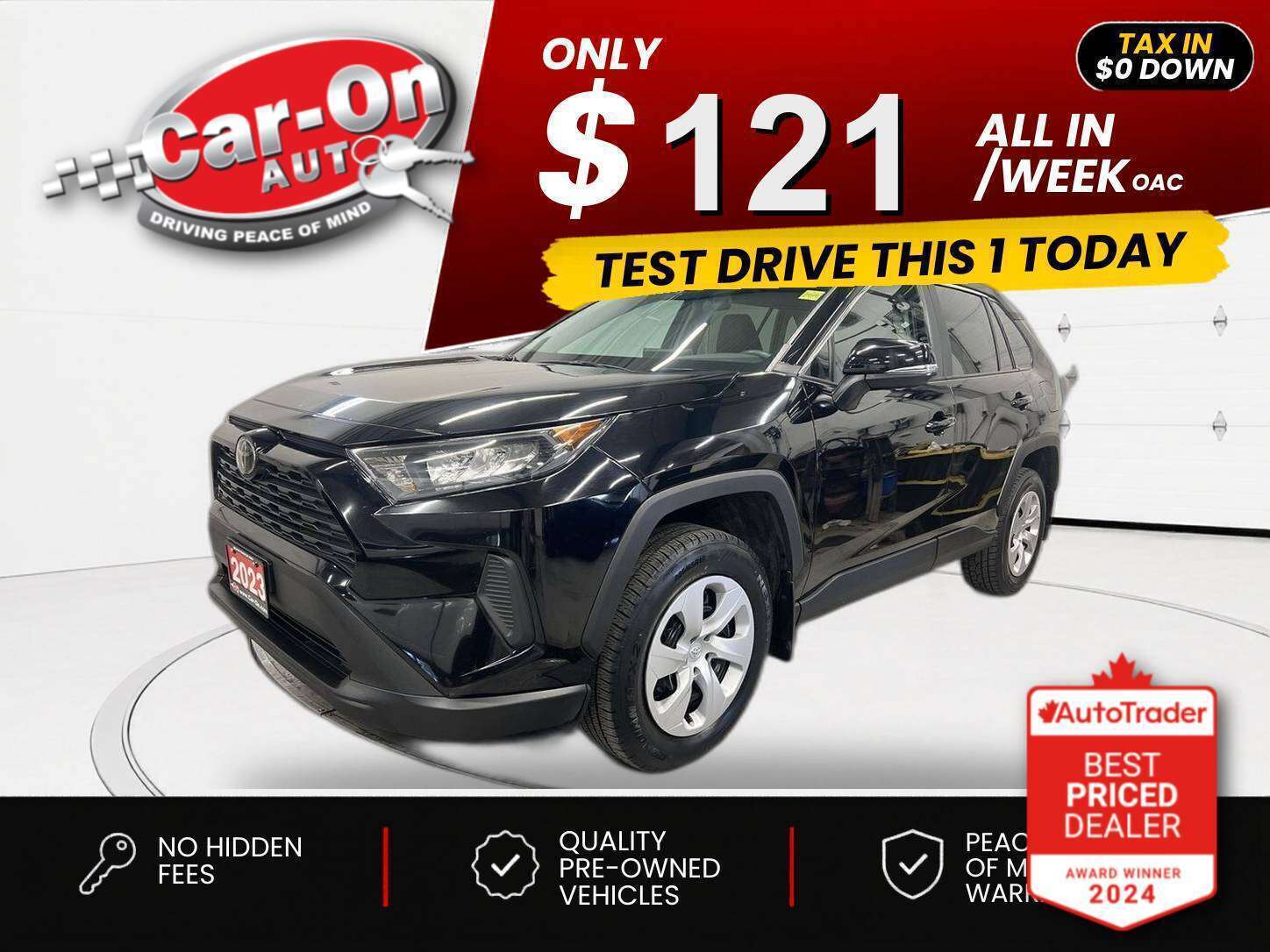 Black 2023 Toyota RAV4 LE AWD SUV / Crossover All-Wheel Drive Automatic
