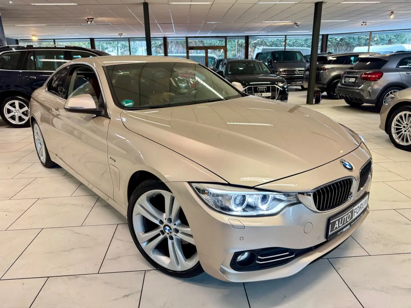 BMW 420 d COUPE *RATE 219€ LUXURY LEDER NAVI PROF LED Silber - 2