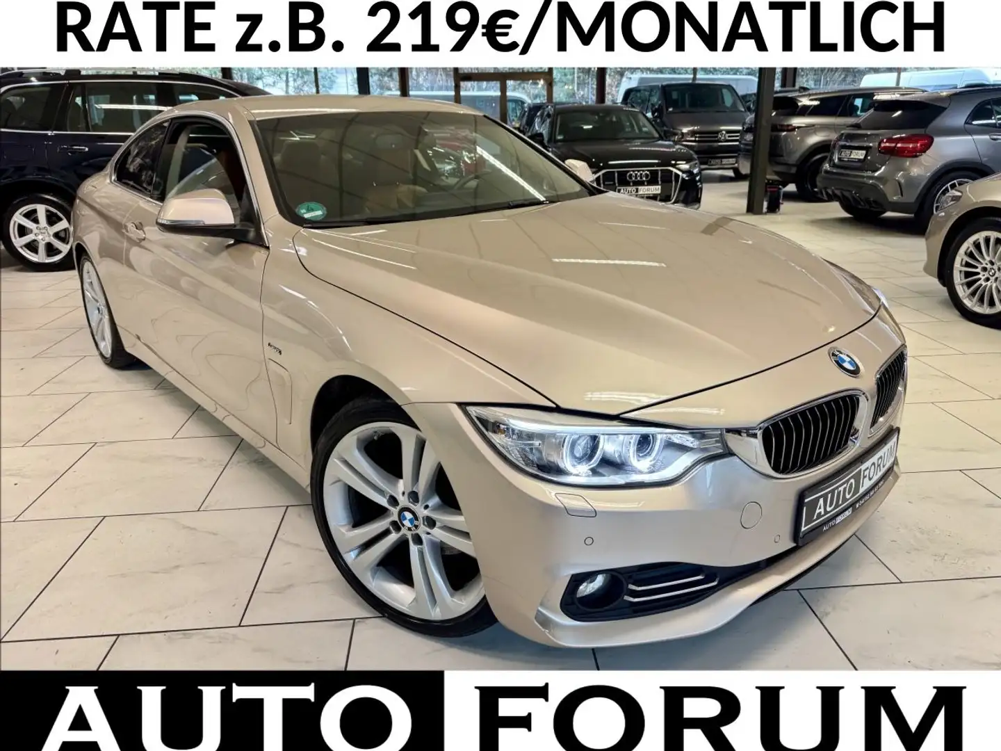 BMW 420 d COUPE *RATE 219€ LUXURY LEDER NAVI PROF LED Silber - 1