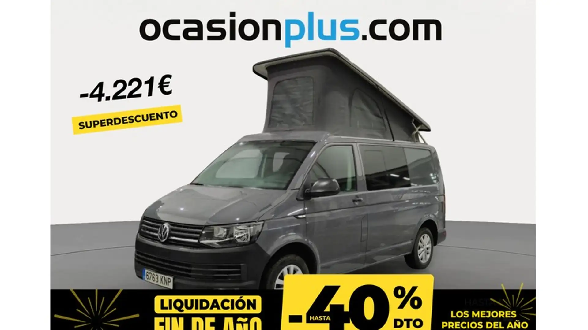 Volkswagen Transporter mixto 2.0TDI Batalla Corta 110kW Gris - 1