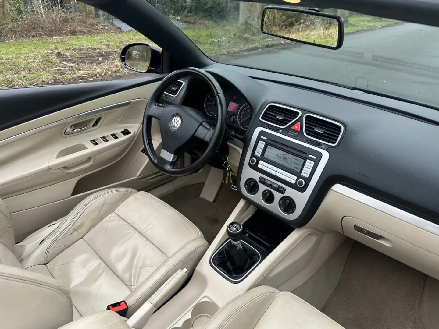 Volkswagen Eos 2.0-16v FSI leder airco 6 versnellingen Czarny - 2