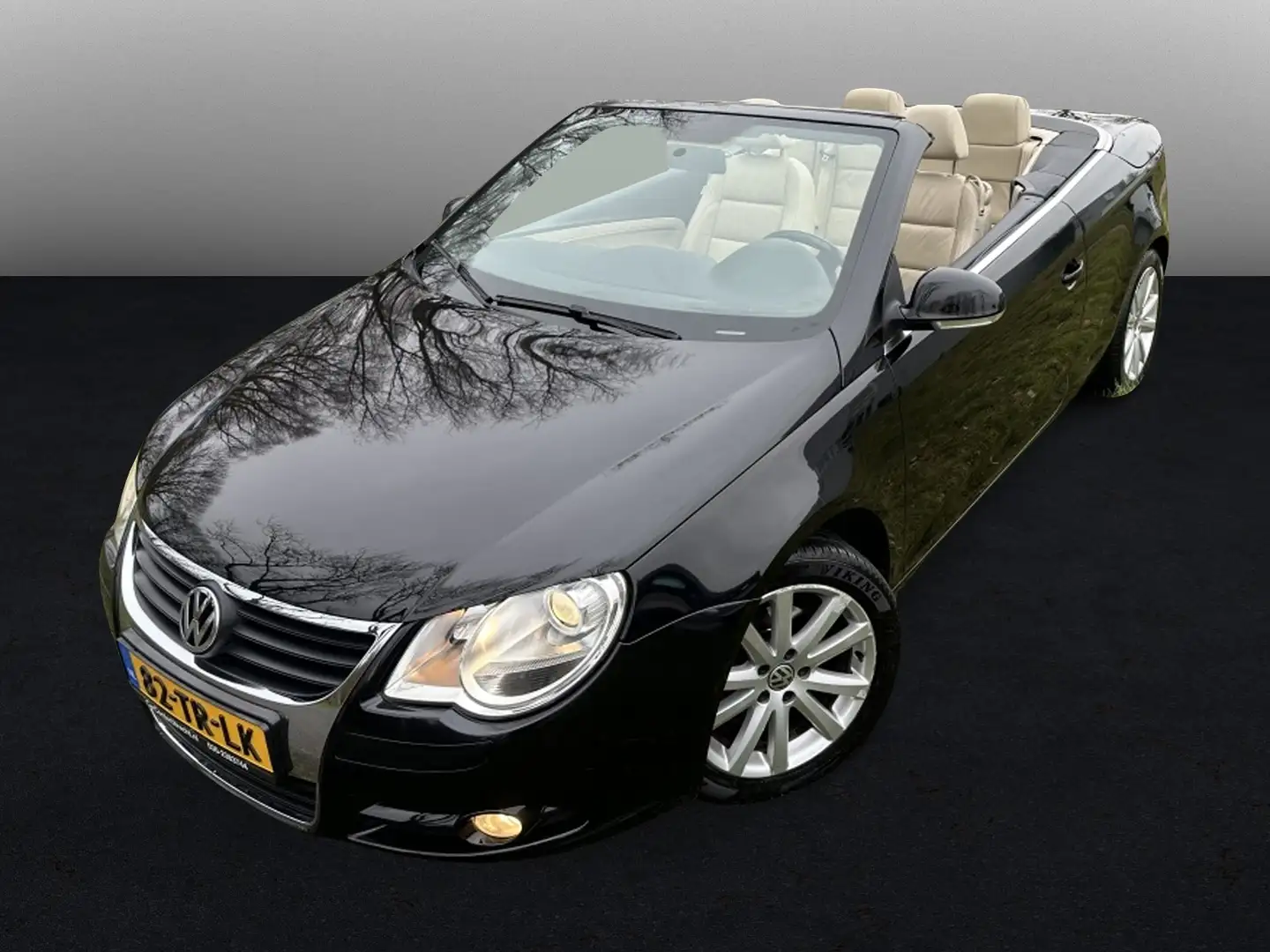 Volkswagen Eos 2.0-16v FSI leder airco 6 versnellingen Zwart - 2