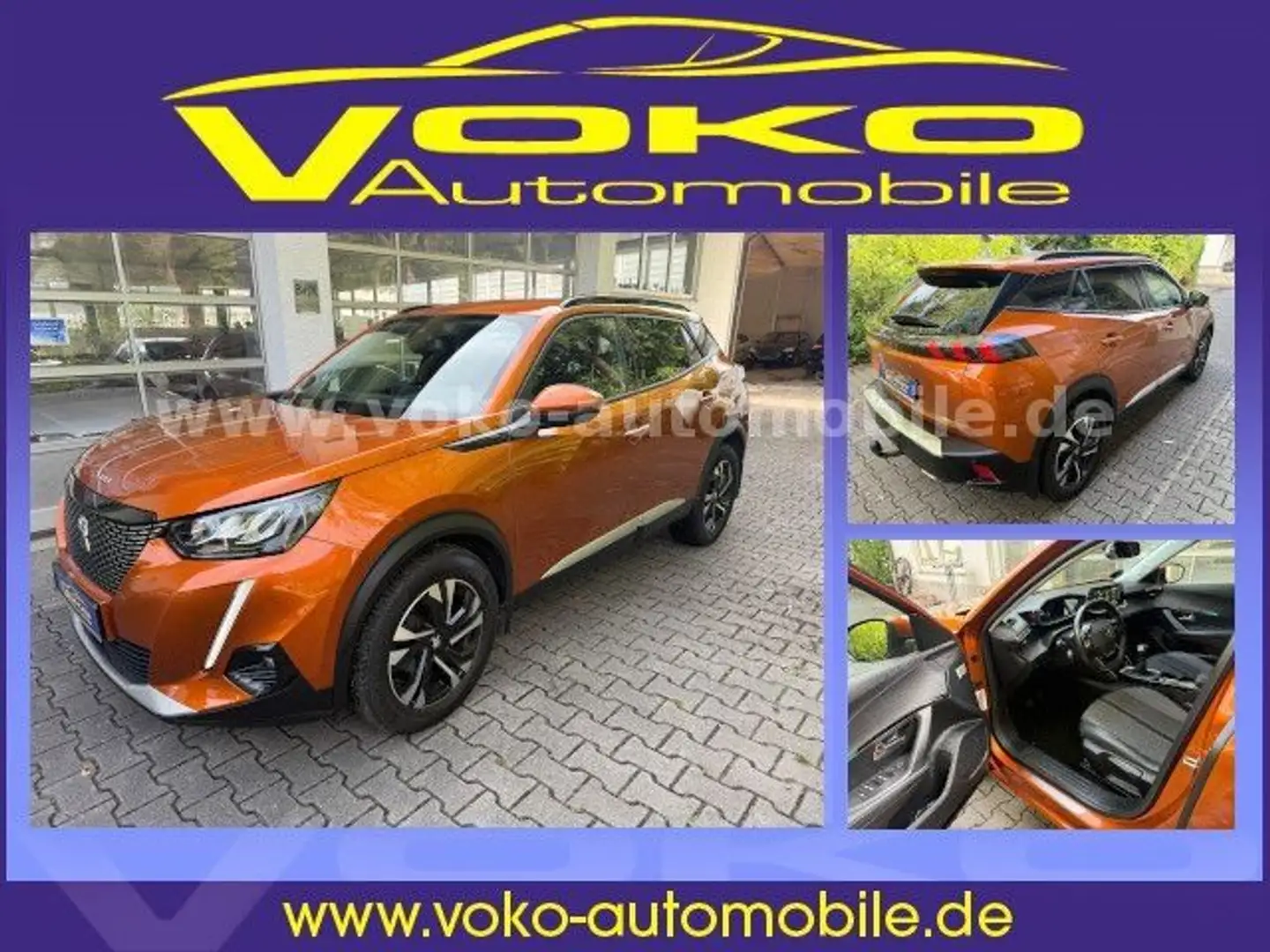 Peugeot 2008 1.2 PT Allure Pack LED RFK AHK 1.Hd. Orange - 1