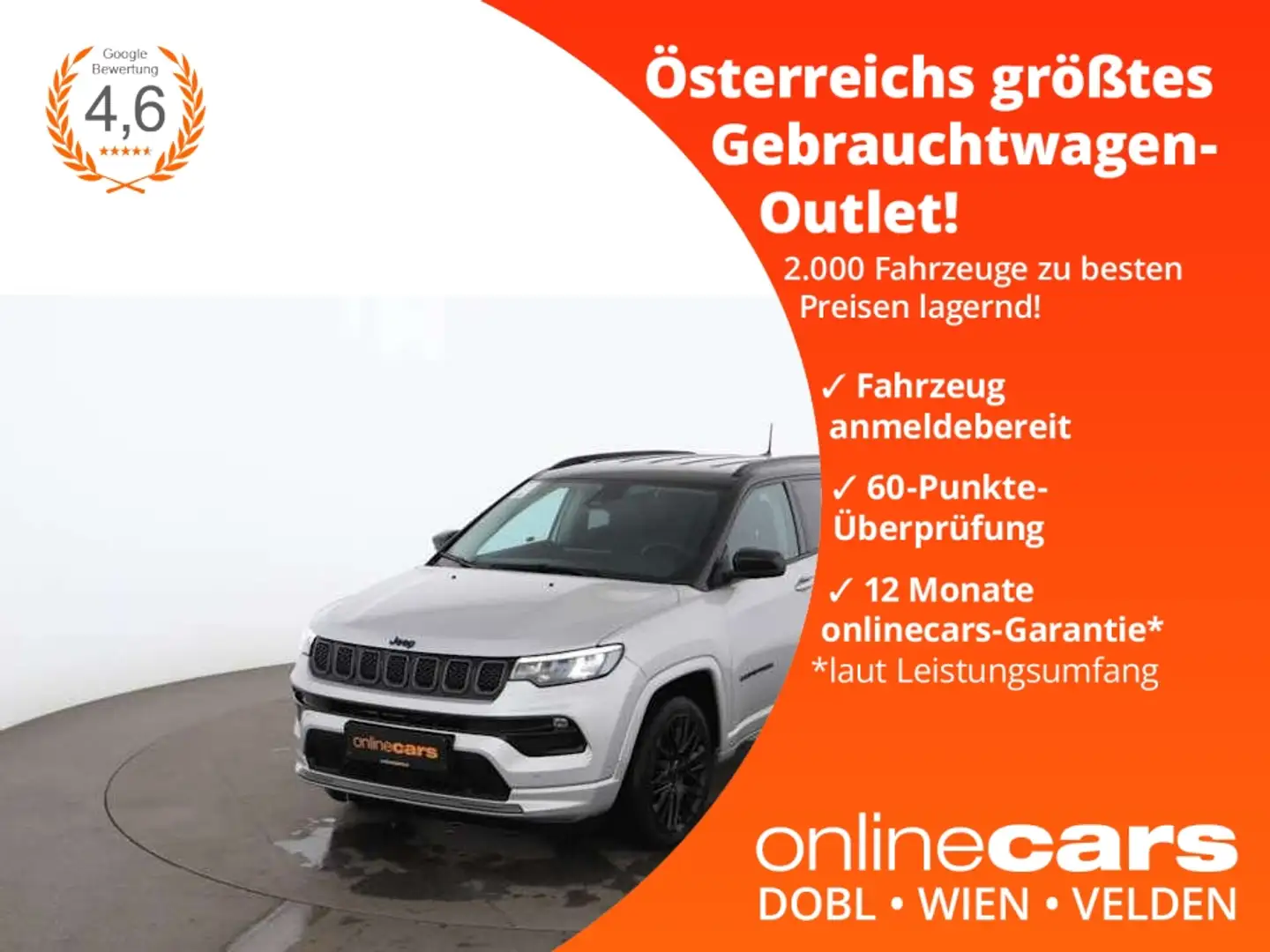 Jeep Compass 1.3 S 4xe PHEV 4x4 Aut LED RADAR NAVI Argintiu - 1