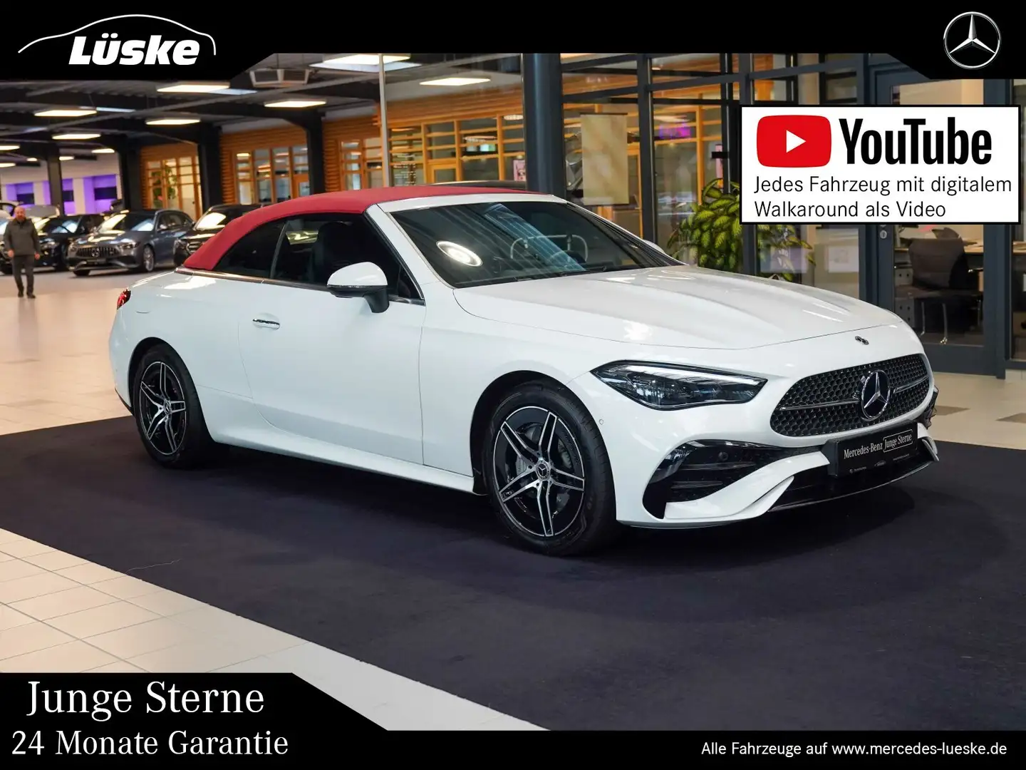 Mercedes-Benz CLE 200 CLE 200 Cabrio AMG Line rotes Verdeck AIRCAP DAB Weiß - 1