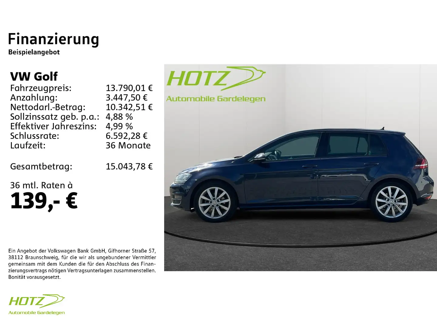 Volkswagen Golf VII 1.4 TSI Bi-Xenon/Sitzh/PDC Blu/Azzurro - 2