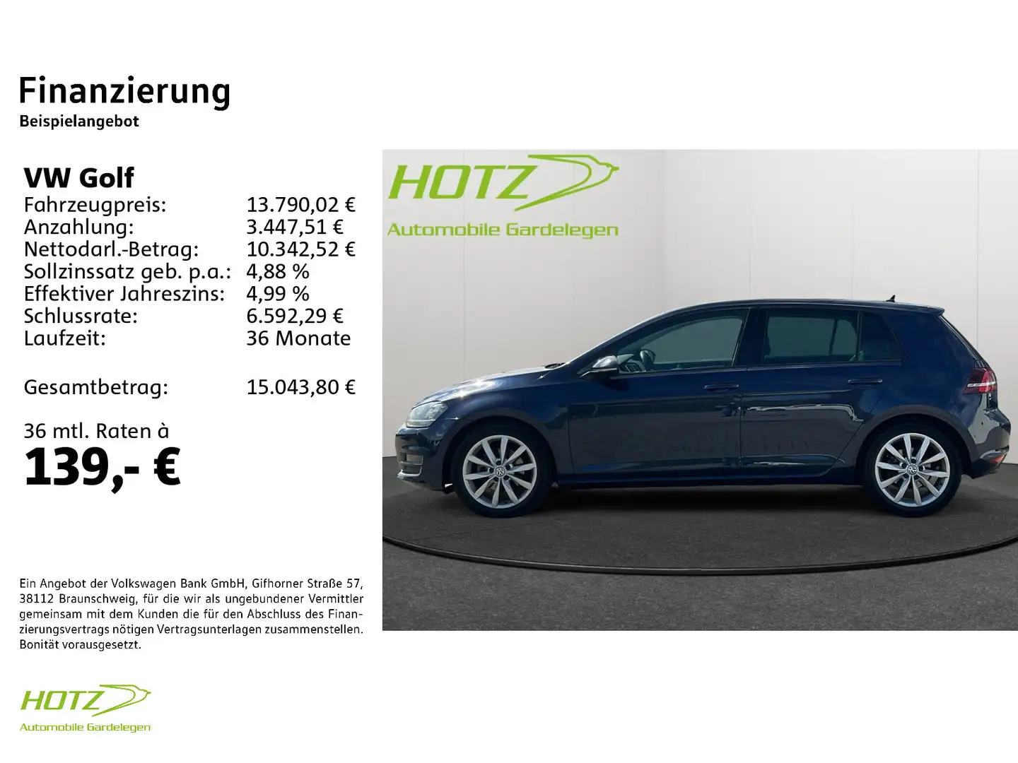 Volkswagen Golf VII 1.4 TSI Bi-Xenon/Sitzh/PDC Bleu - 2