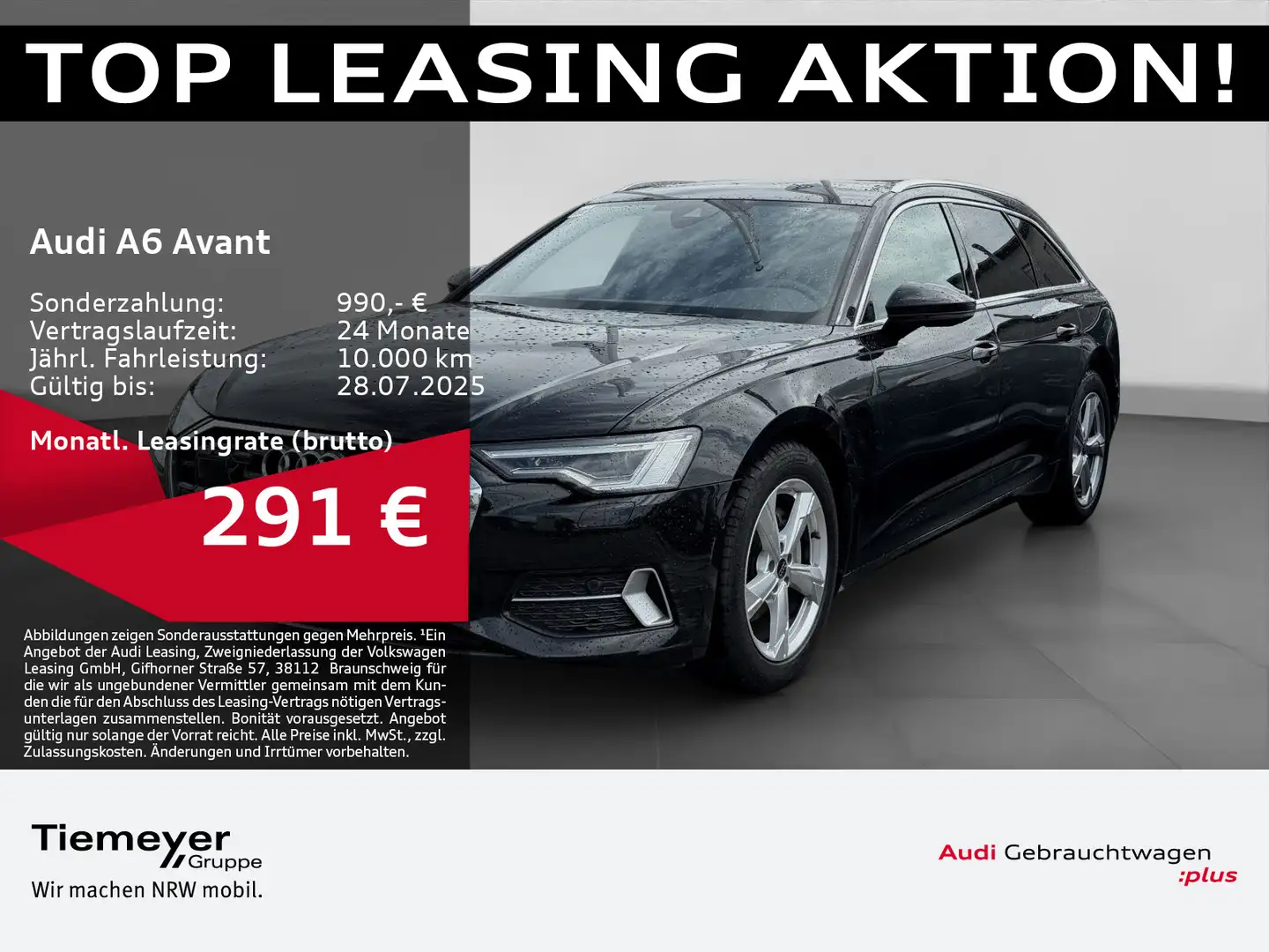 Audi A6 40 TDI Q ADVANCED PANO LEDER MATRIX AHK Schwarz - 1