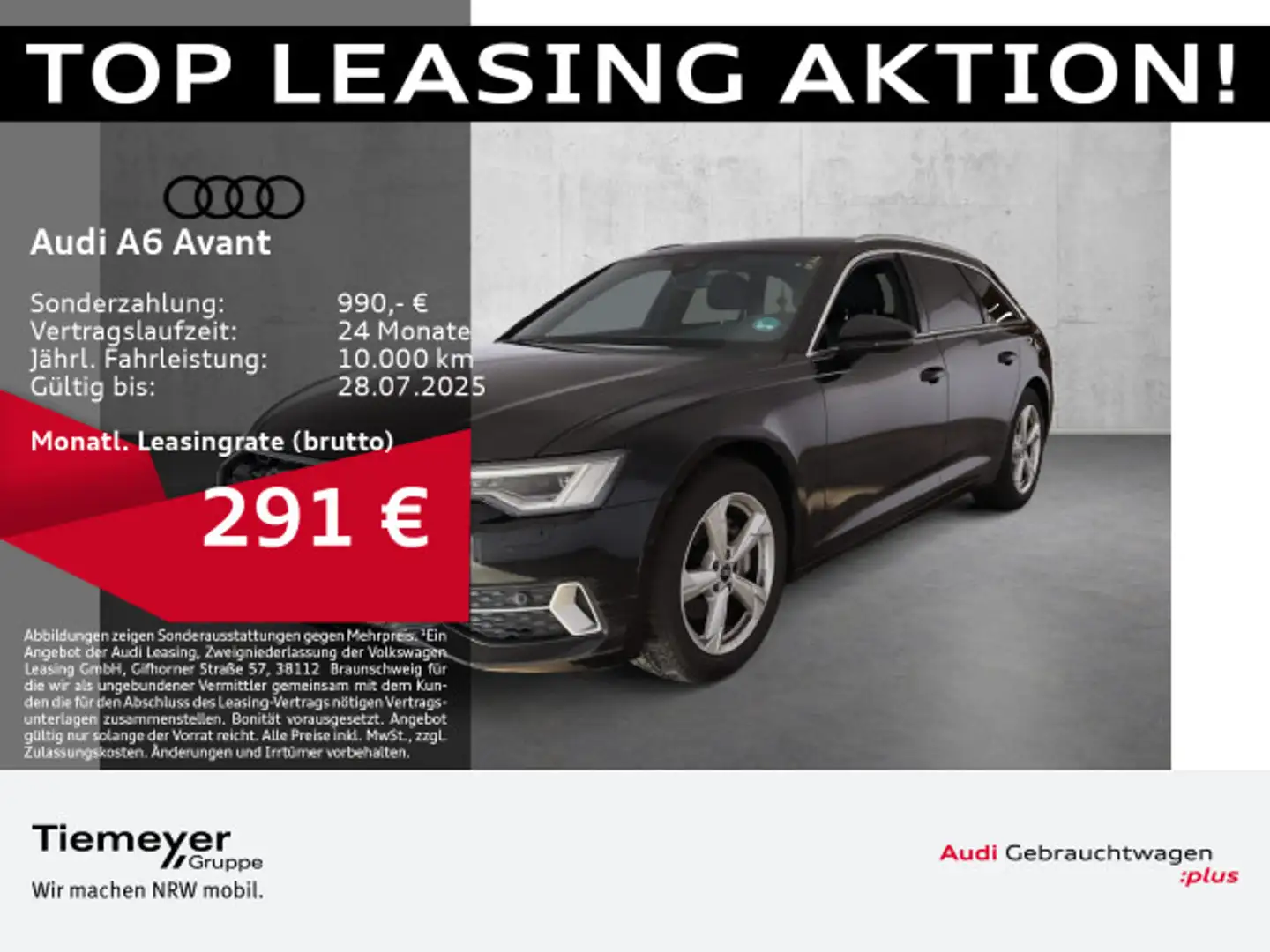 Audi A6 40 TDI Q ADVANCED PANO LEDER MATRIX AHK Schwarz - 1