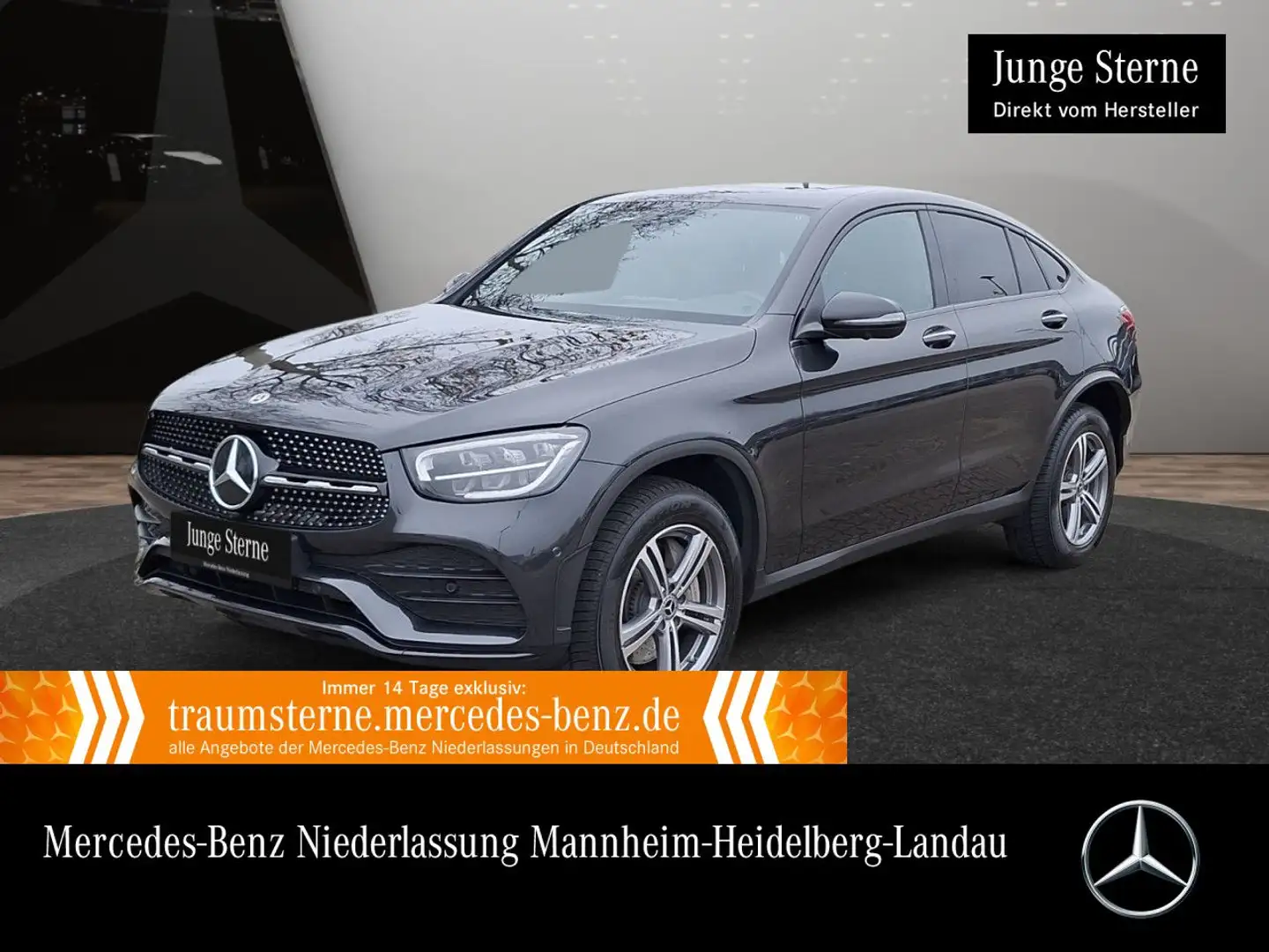 Mercedes-Benz GLC 300 e Coupé 4M AMG+NIGHT+360+AHK+LED+SPUR+9G Grau - 1