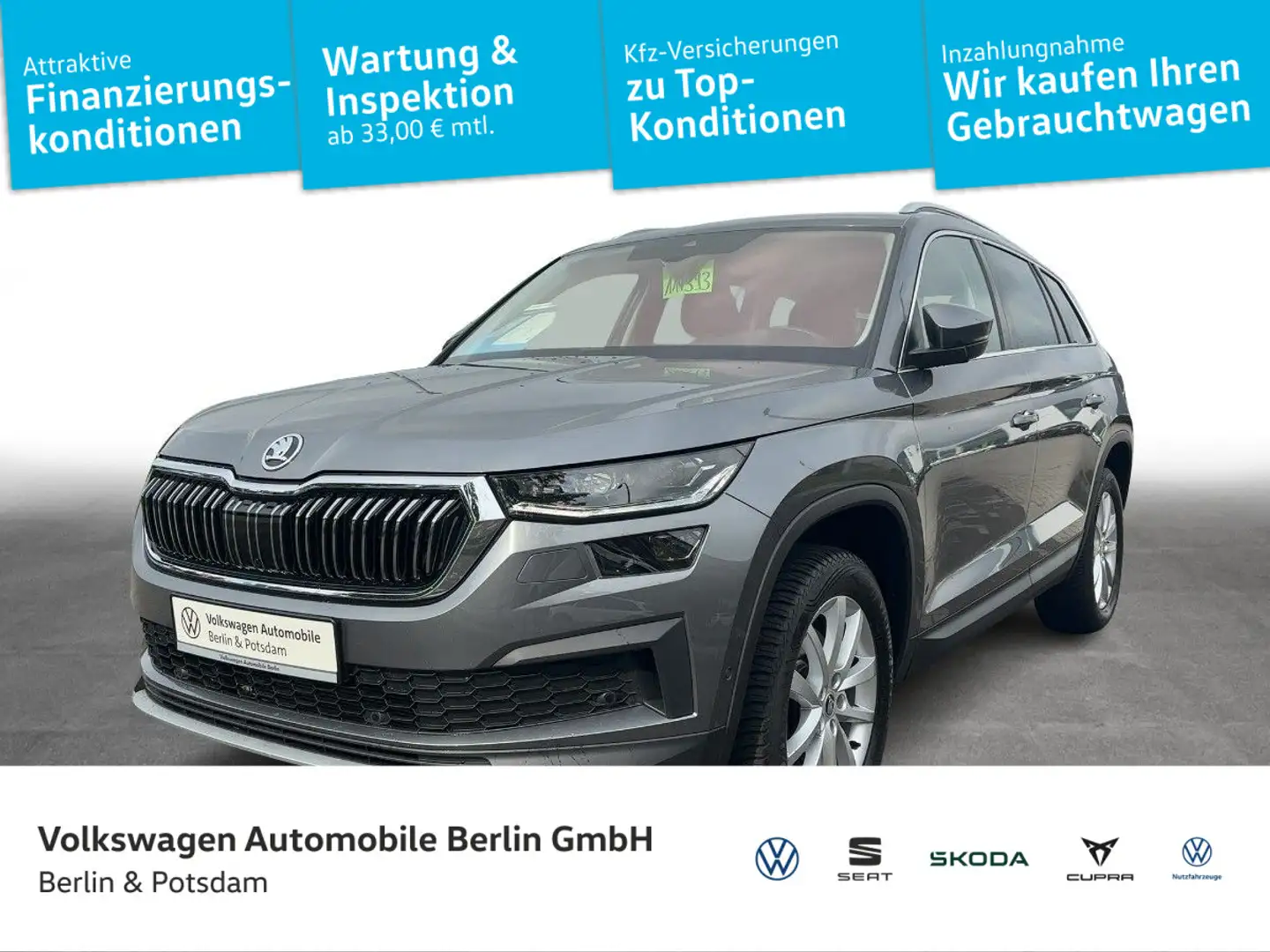 Skoda Kodiaq 2.0TSI DSG Style 4x4 NAVI AHK MEMORY LED Gris - 1