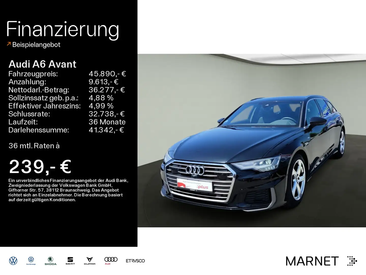 Audi A6 Sport 45 TFSI*S line*B&O*AHK*Einparkhil Noir - 1