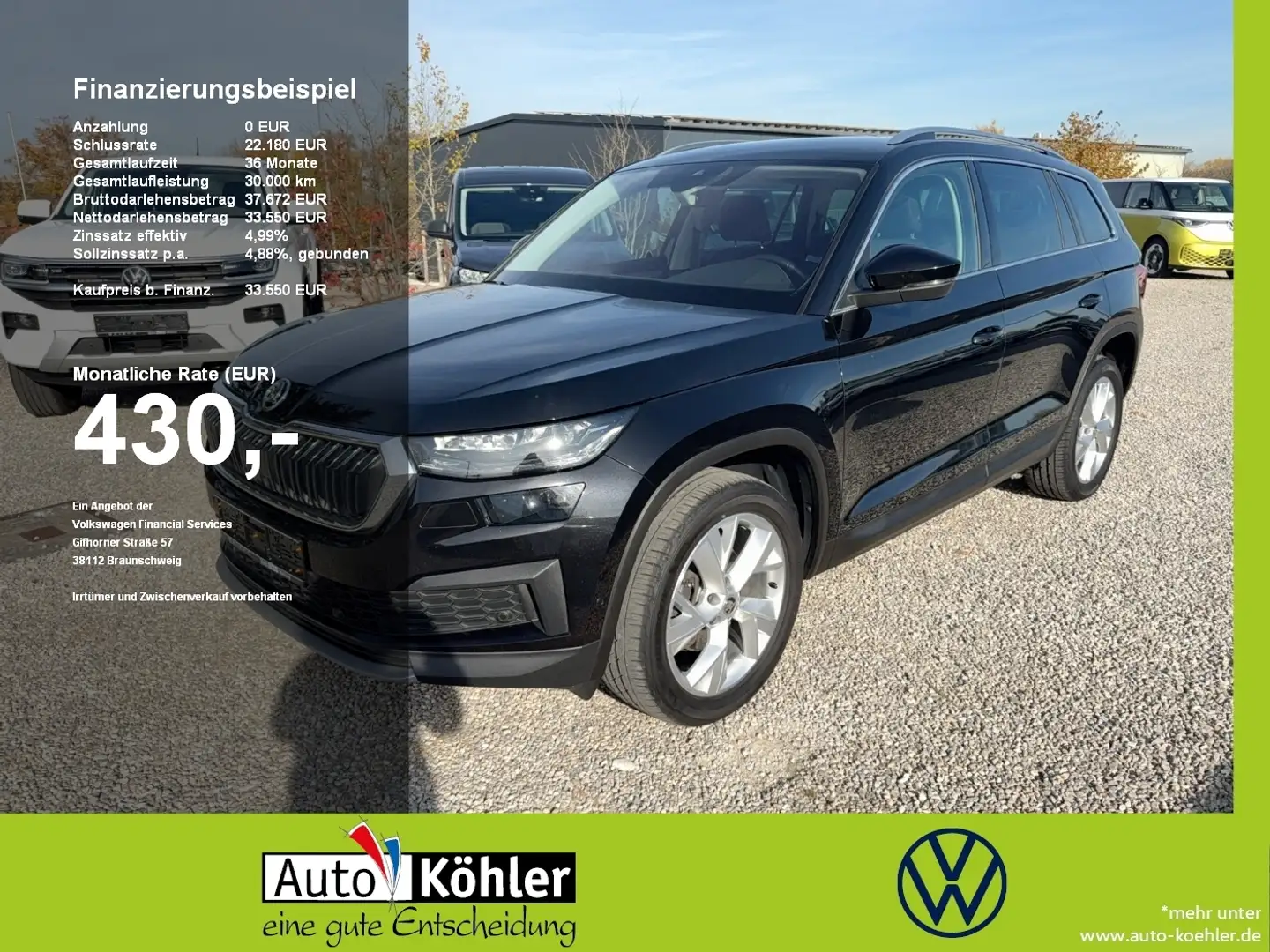 Skoda Kodiaq Ambition TDi DSG CarPlay/ACC/LED/Virt/PDC Schwarz - 1