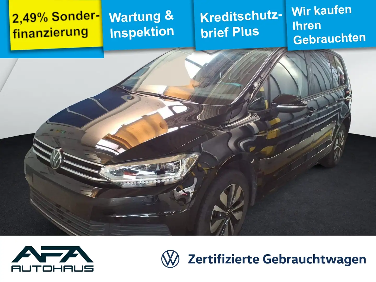 Volkswagen Touran 1.5 TSI GOAL DSG 7Sitze*AHK*LED*Navi*ACC Schwarz - 1