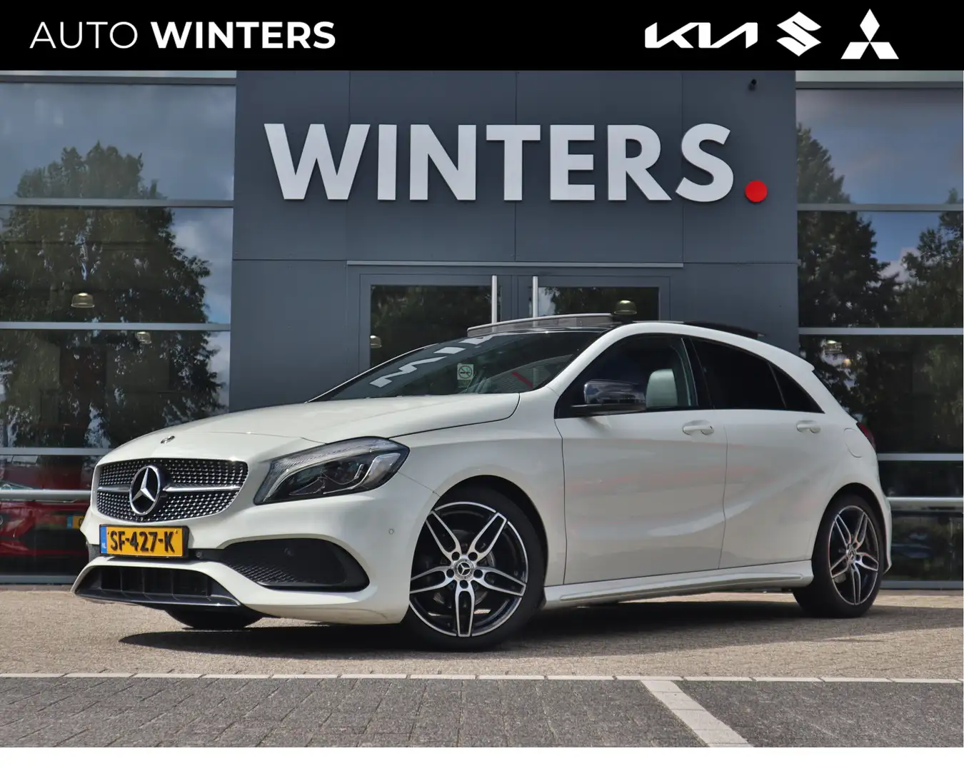 Mercedes-Benz A 180 Business Solution AMG Automaat Schuif-kanteldak | Wit - 1