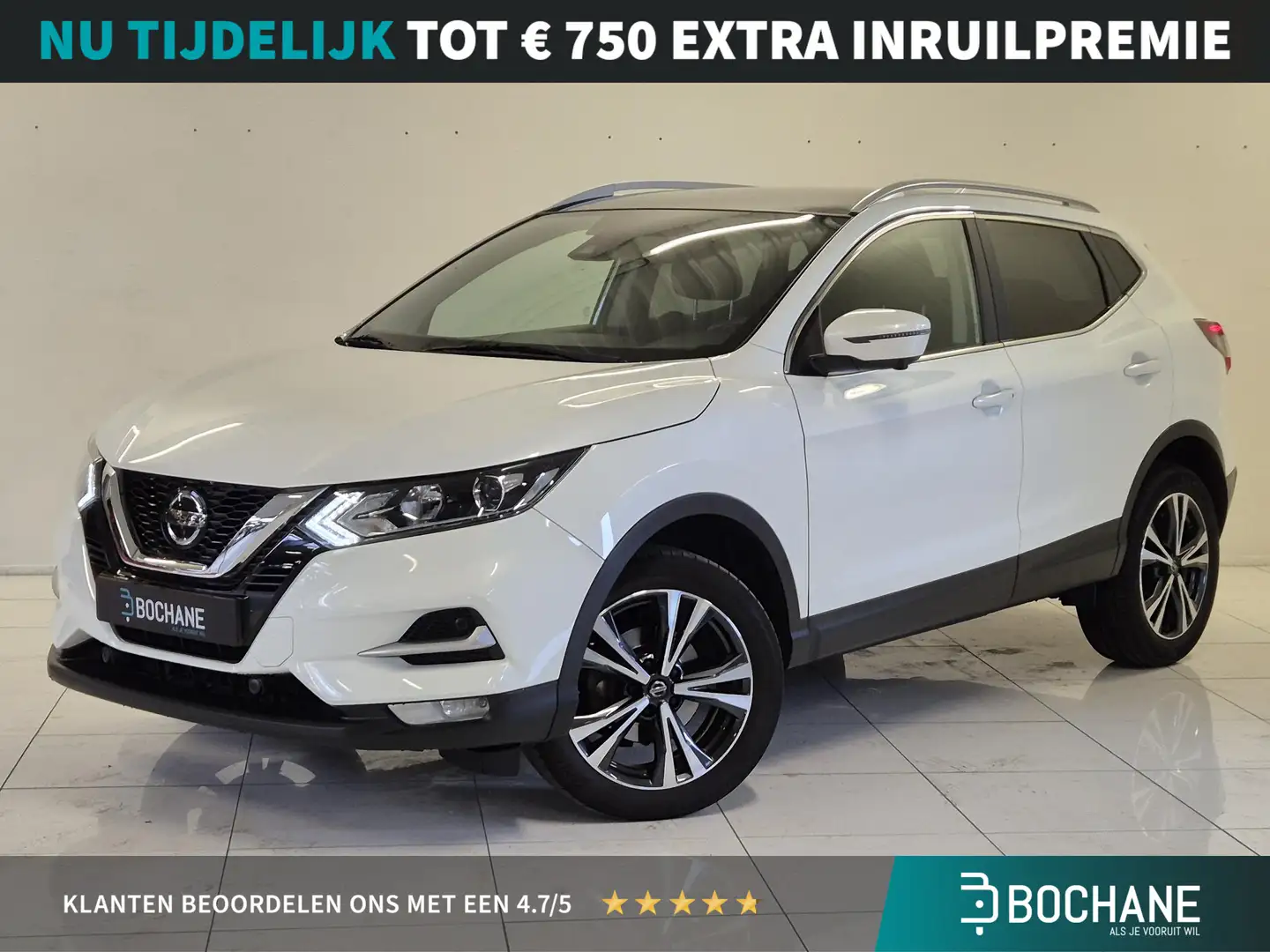 Nissan Qashqai 1.3 DIG-T N-Connecta | Panoramadak | 360º Camera | Wit - 1