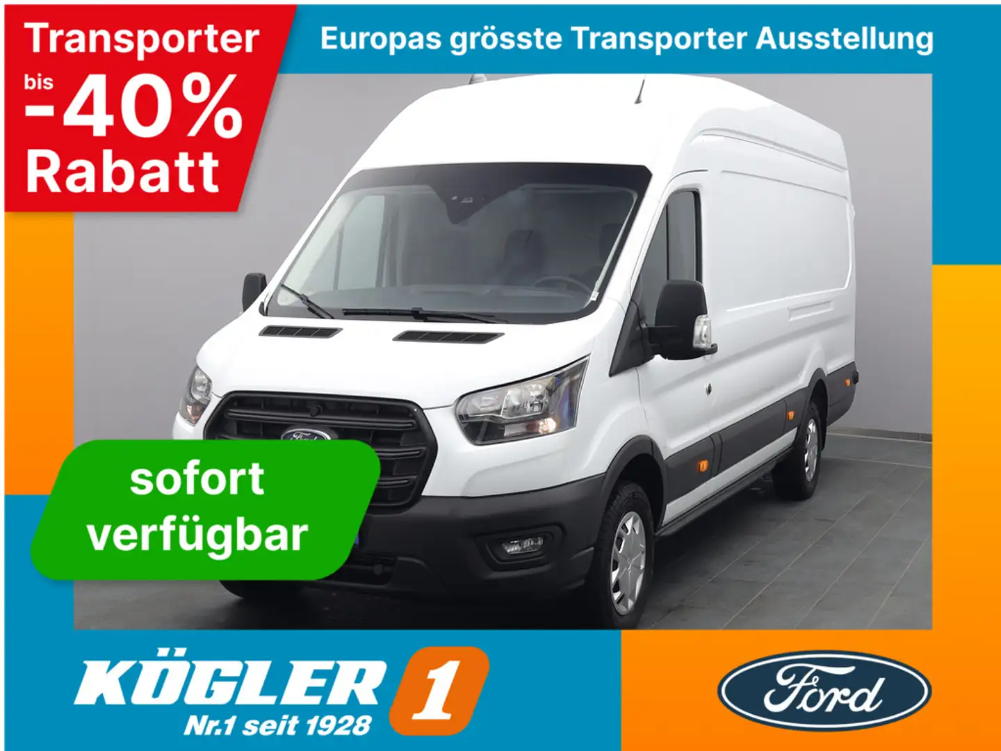 Ford Transit Kasten 350 L4H3 Trend 170PS HA -32%* Weiß - 1