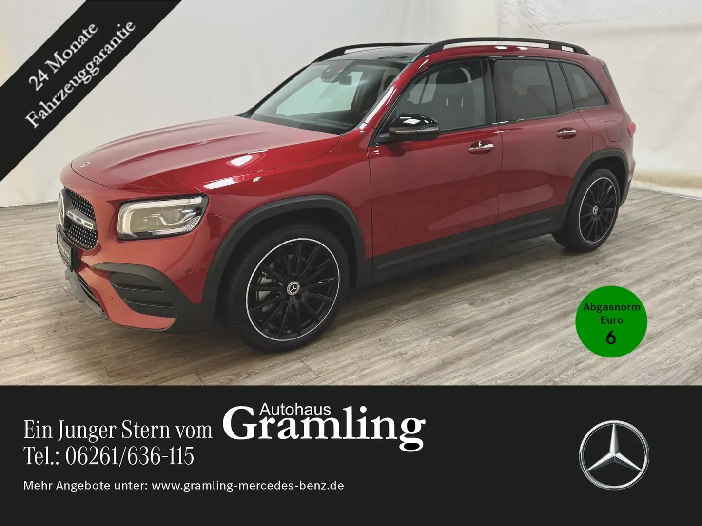 Mercedes-Benz GLB 250 4M AMG NIGHT*7Sitz*Pano*AHK*Dist*MUTIBEAM Rouge - 1