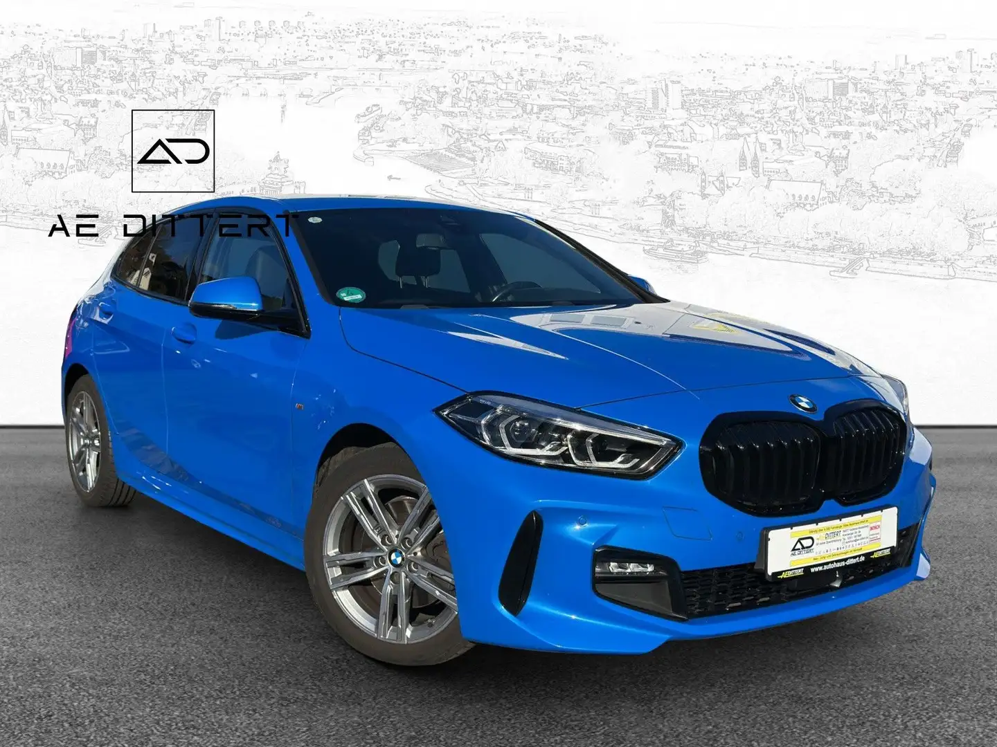 BMW 118 i M Sport Shadow +Carplay+Navi+ Bleu - 2
