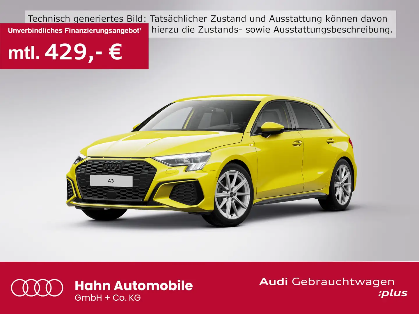 Audi A3 35 TDI S line Matrix Virtual Carpla Gelb - 1