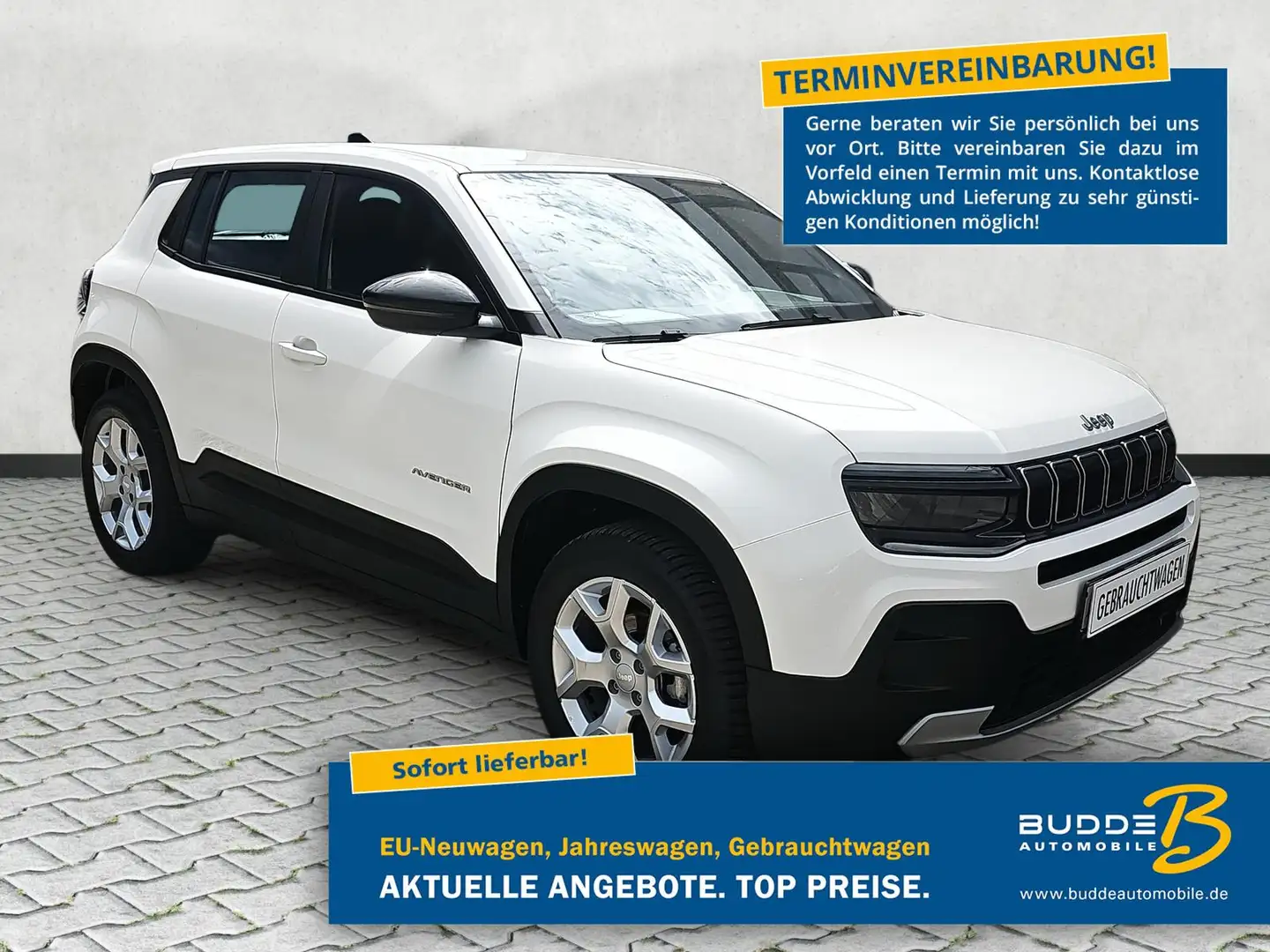 Jeep Avenger 1.2 T-GDI Altitude / Navi / Induktivl. Weiß - 1