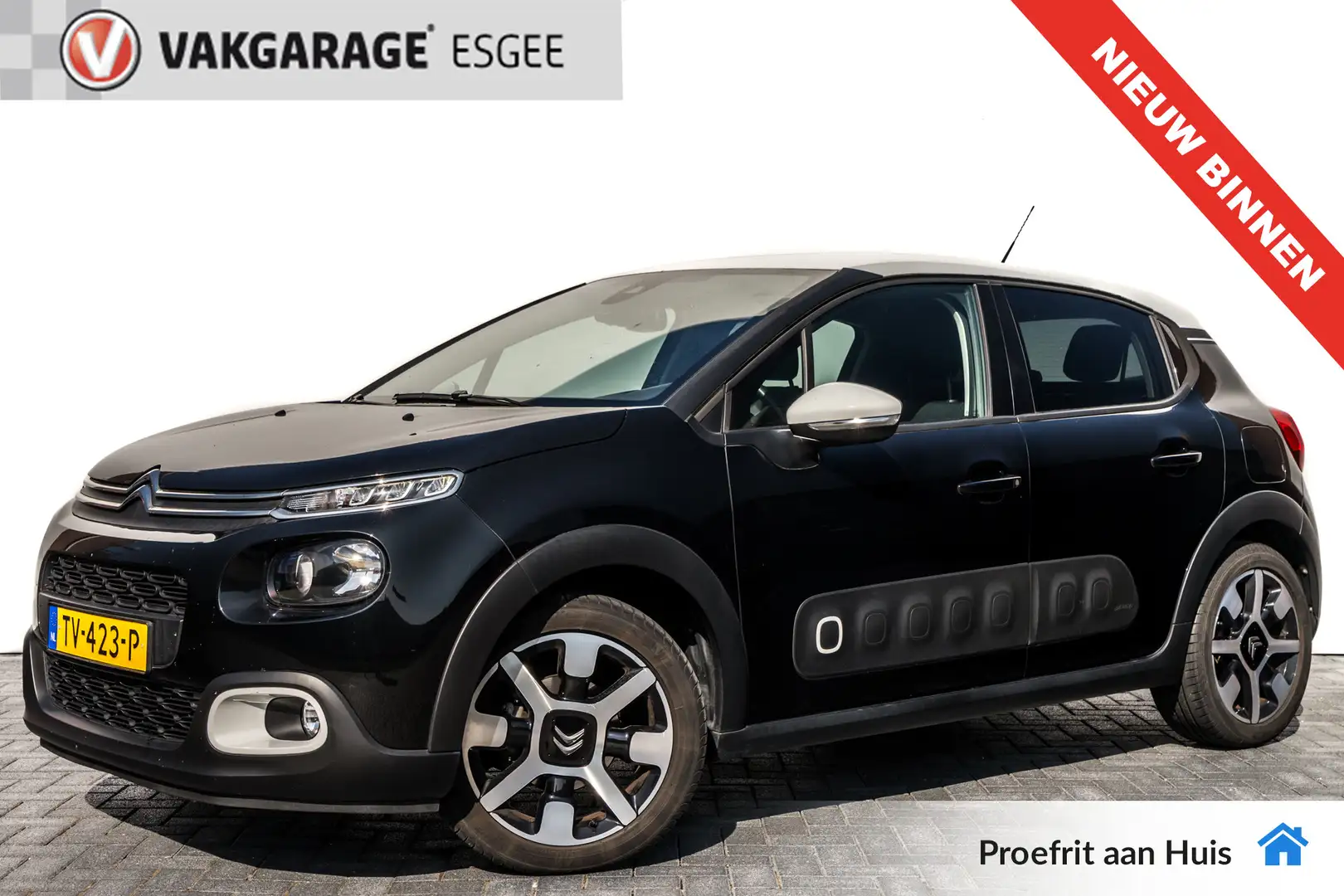 Citroen C3 1.2 111 PK PureTech S&S Shine AUTOMAAT RIJKLAAR. | Noir - 1