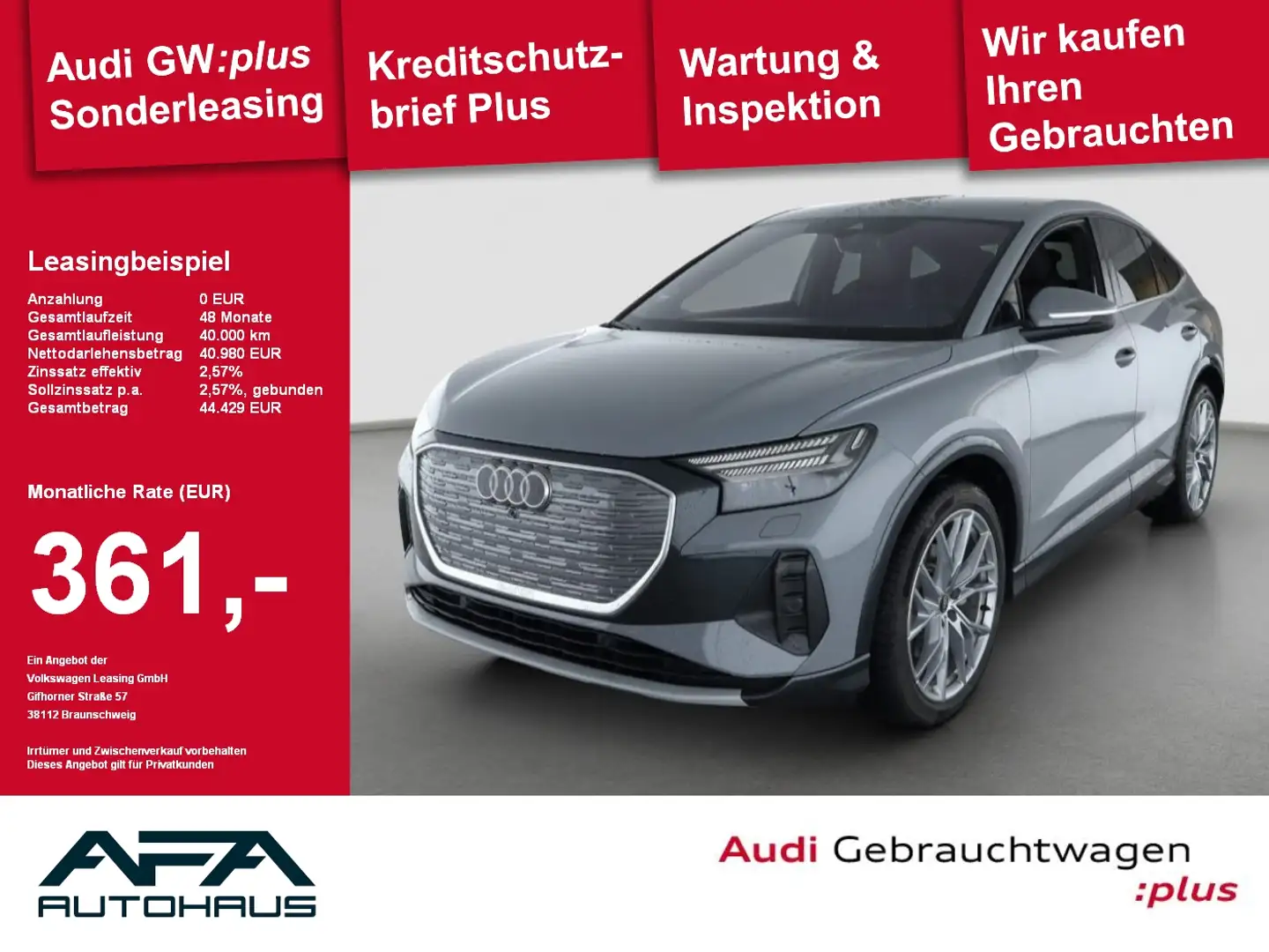 Audi Q4 e-tron Q4 Sportback e-tron S-LineINT*Matrix*AHK*Wärmepu. Grau - 1