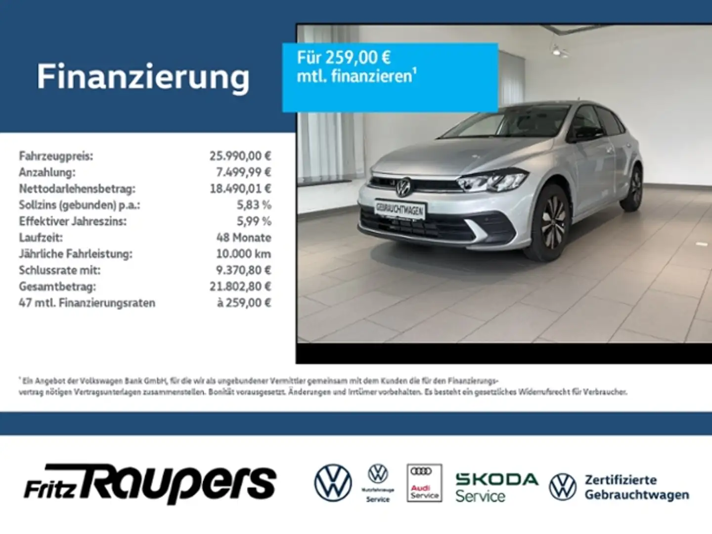 Volkswagen Polo 1.0 TSI DSG Goal +KAMERA+NAVI+ACC Ezüst - 1