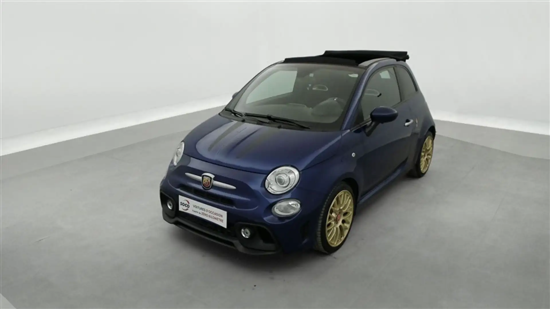 Abarth 595C 1.4 T-Jet GPS/PDC/CARPLAY/JA 17\ Blauw - 1