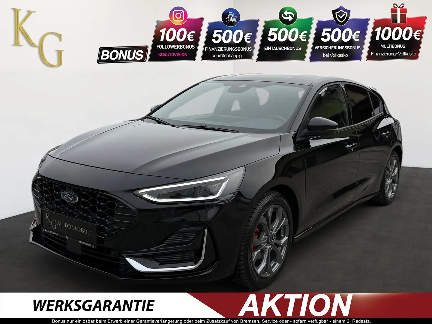 Ford Focus 1,0 EcoBoost ST-Line X Aut. ab ca. 202€ monatlich Schwarz - 1